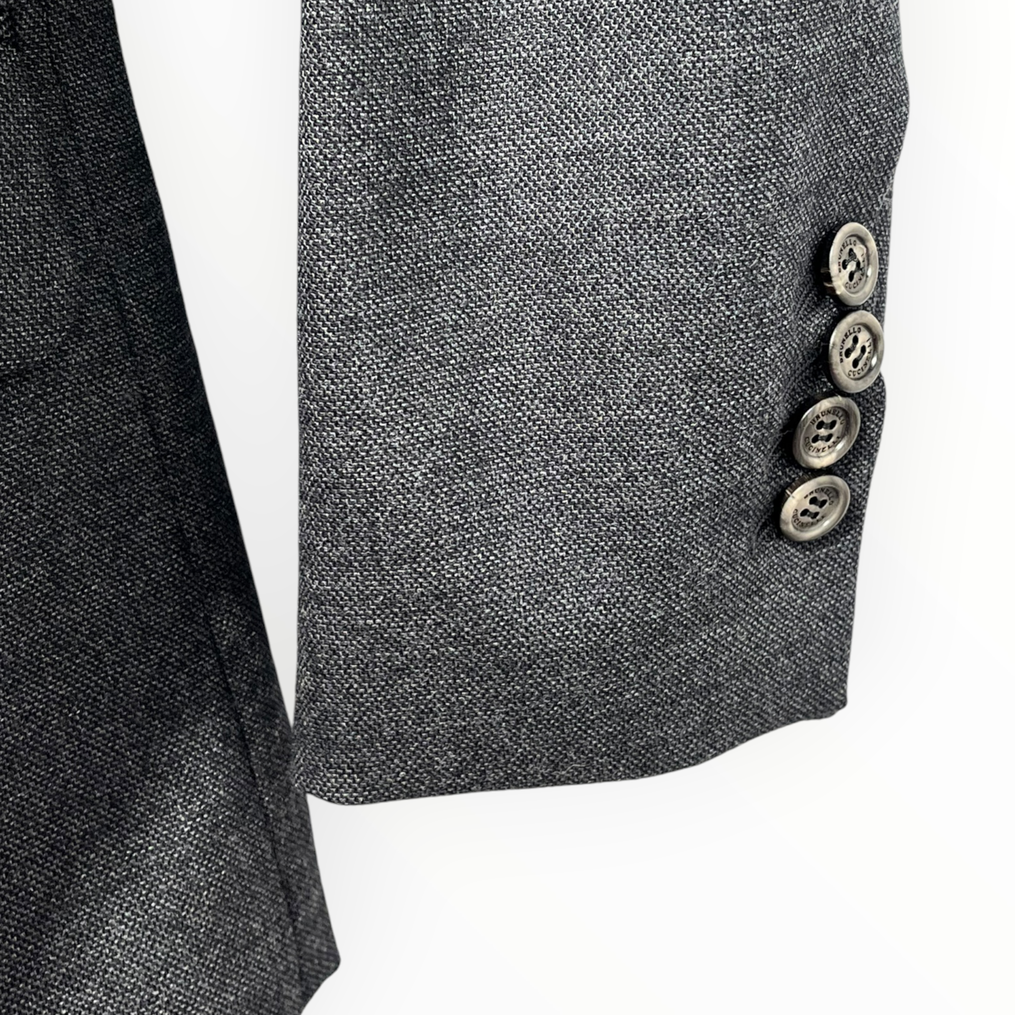 BRUNELLO CUCINELLI/Tailored Jkt/38/Wool/GRY/Single Breasted/ view 3