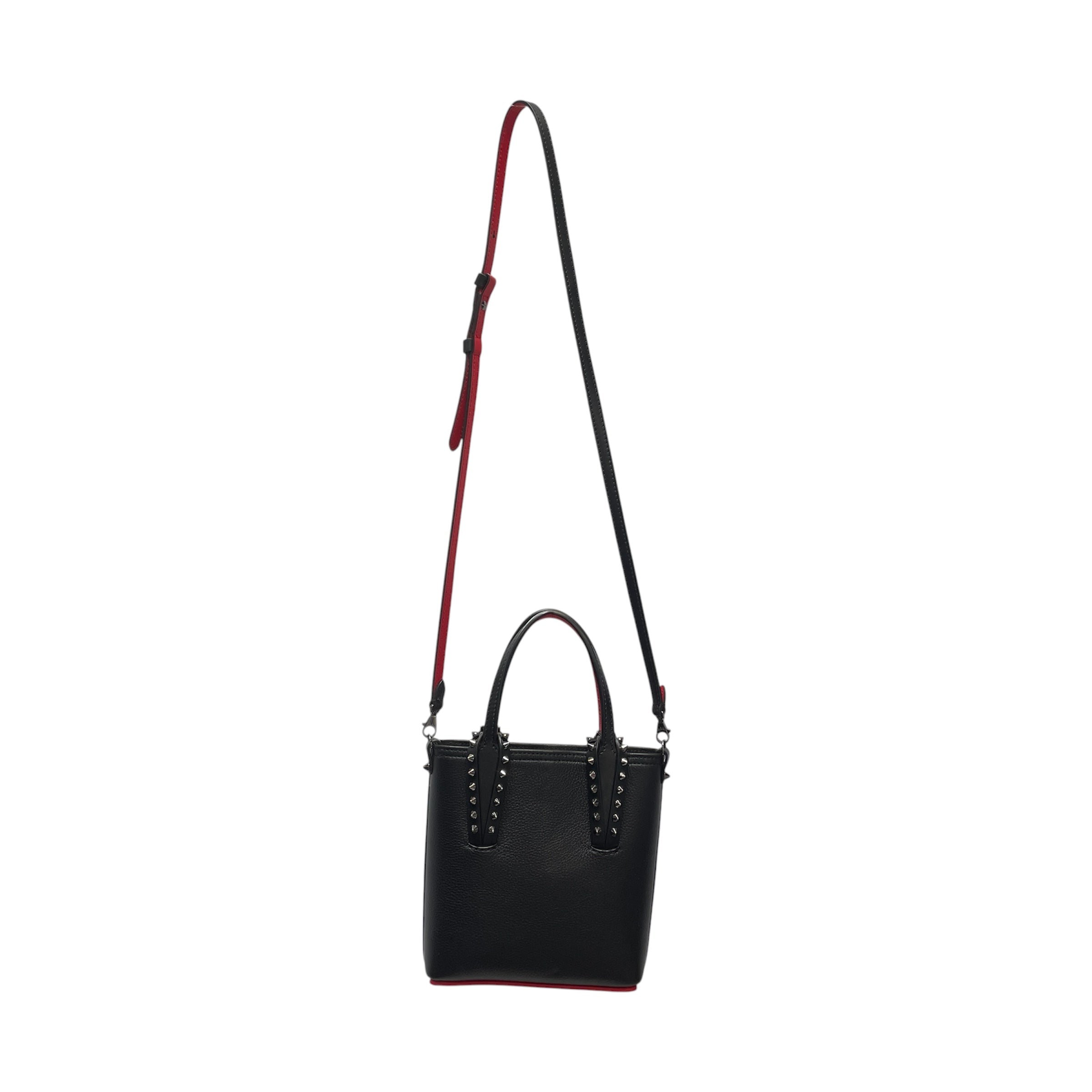 Christian Louboutin/Cross Body Bag/Leather/BLK/Rockstud Cabata North South view 1