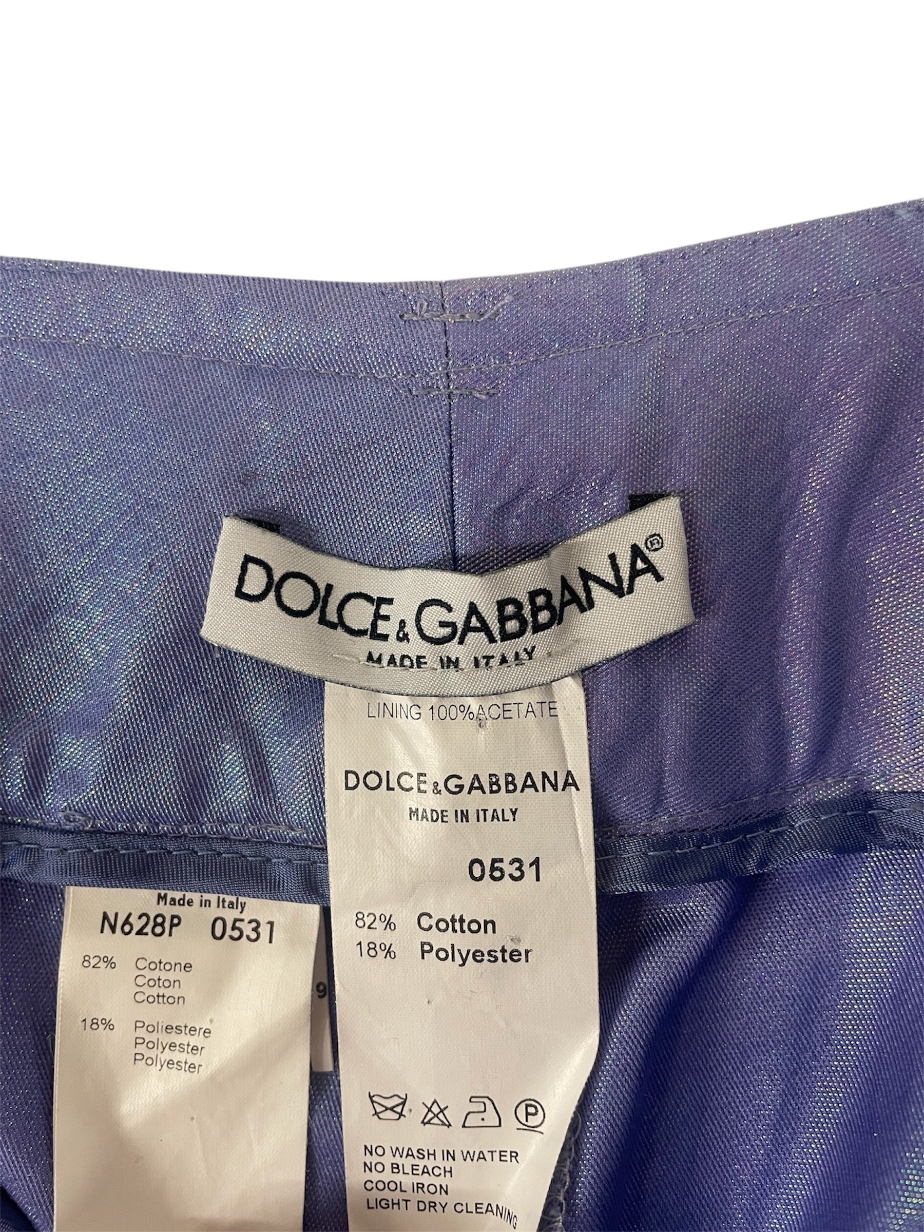 DOLCE&GABBANA/Slacks/31/Polyester/IDG/Iridescent/CUFF FOLD view 4