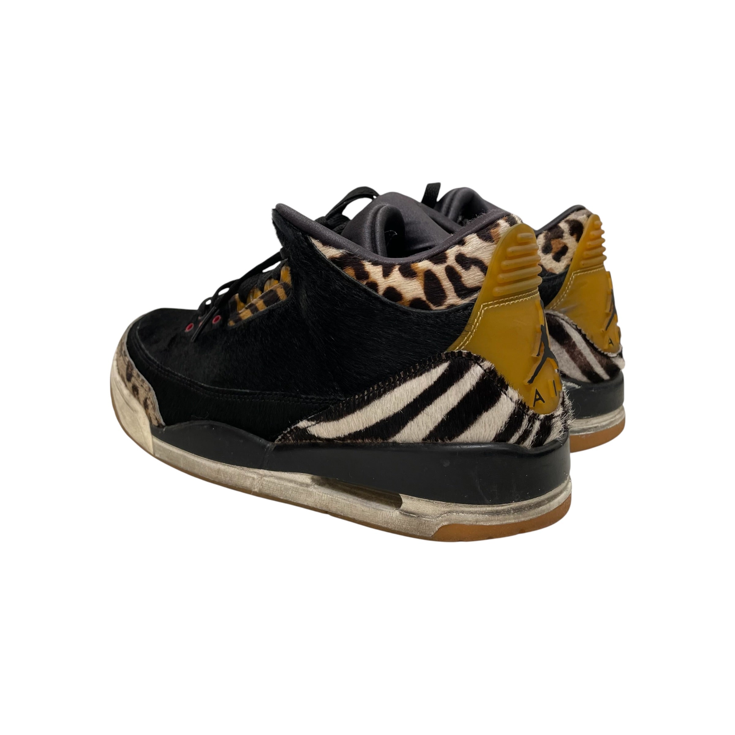 NIKE/Hi-Sneakers/US 8.5/Animal Pattern/Cotton/BRW/jordan 3 animal instinct view 2