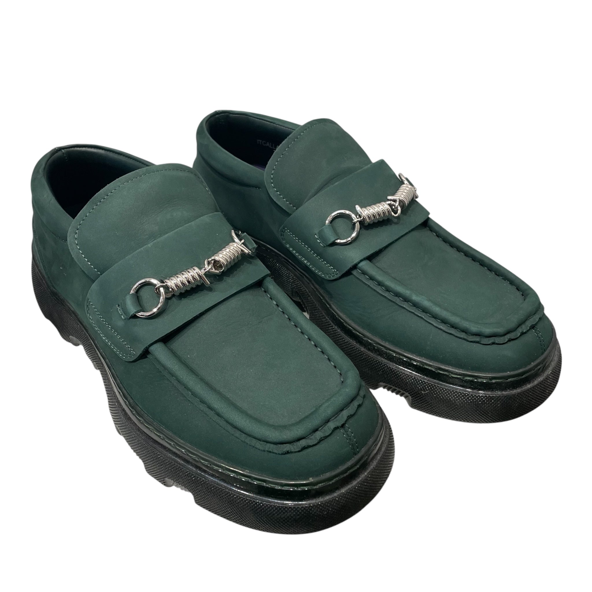 BURBERRY LONDON/Loafers/EU 42/Suede/GRN/CREEPER CLAMP W CHAIN view 1