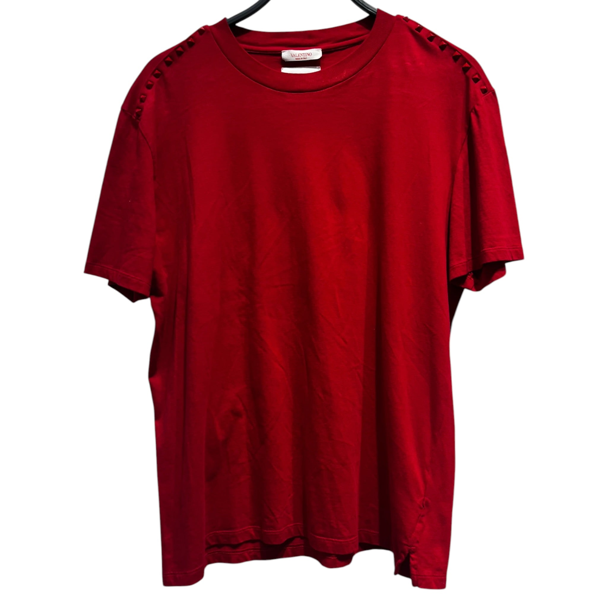 VALENTINO/T-Shirt/XL/Cotton/RED/SHOUDLER SPIKES view 1