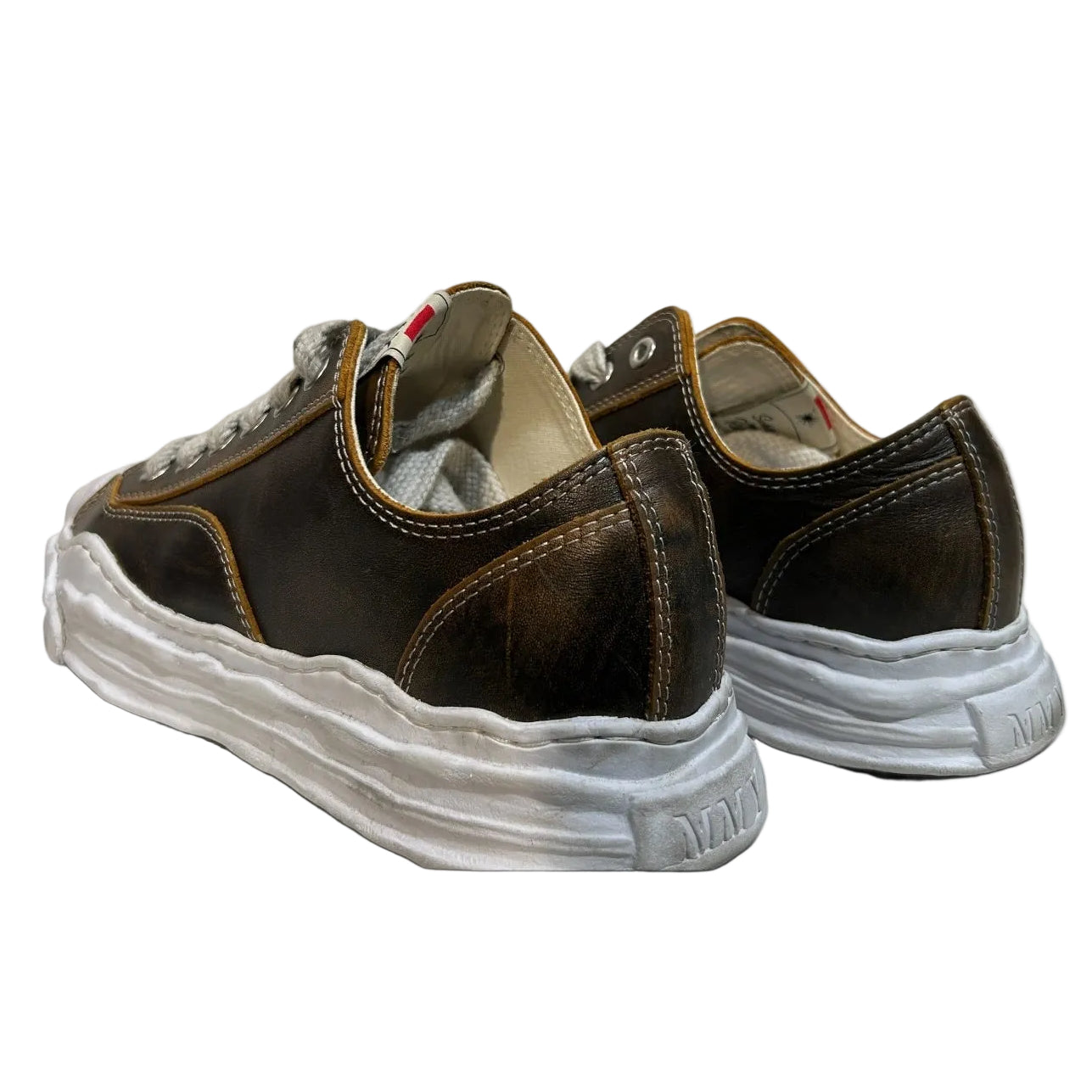 MIHARA YASUHIRO/Low-Sneakers/EU 45/Leather/BRW/distressed look view 2