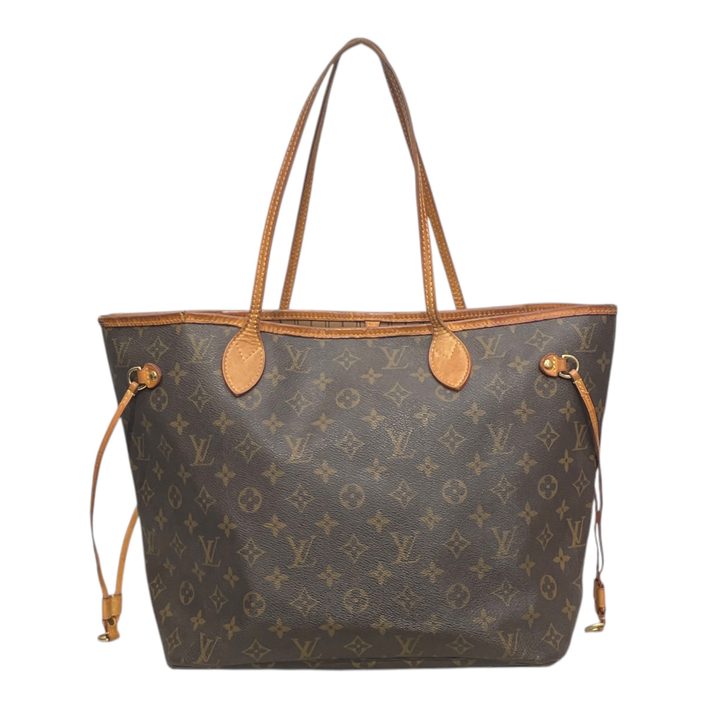 LOUIS VUITTON/Tote Bag/Monogram/Leather/BRW/NEVERFULL MM SHOULDER TOTE view 1