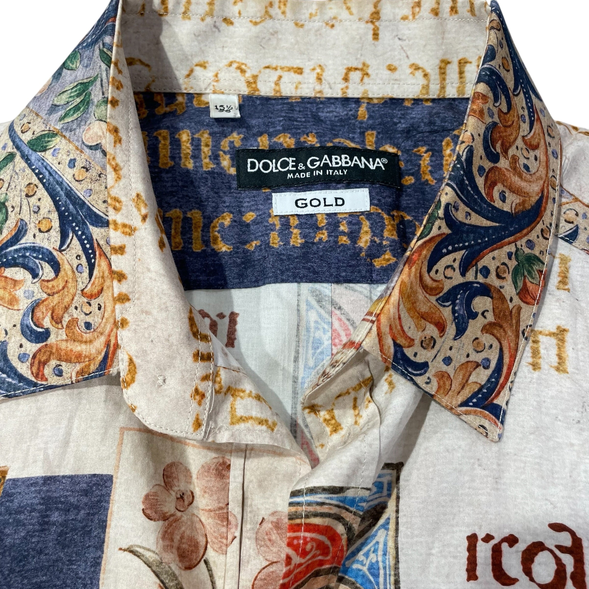 DOLCE&GABBANA/LS Shirt/39/Cotton/MLT/All Over Print/ view 4