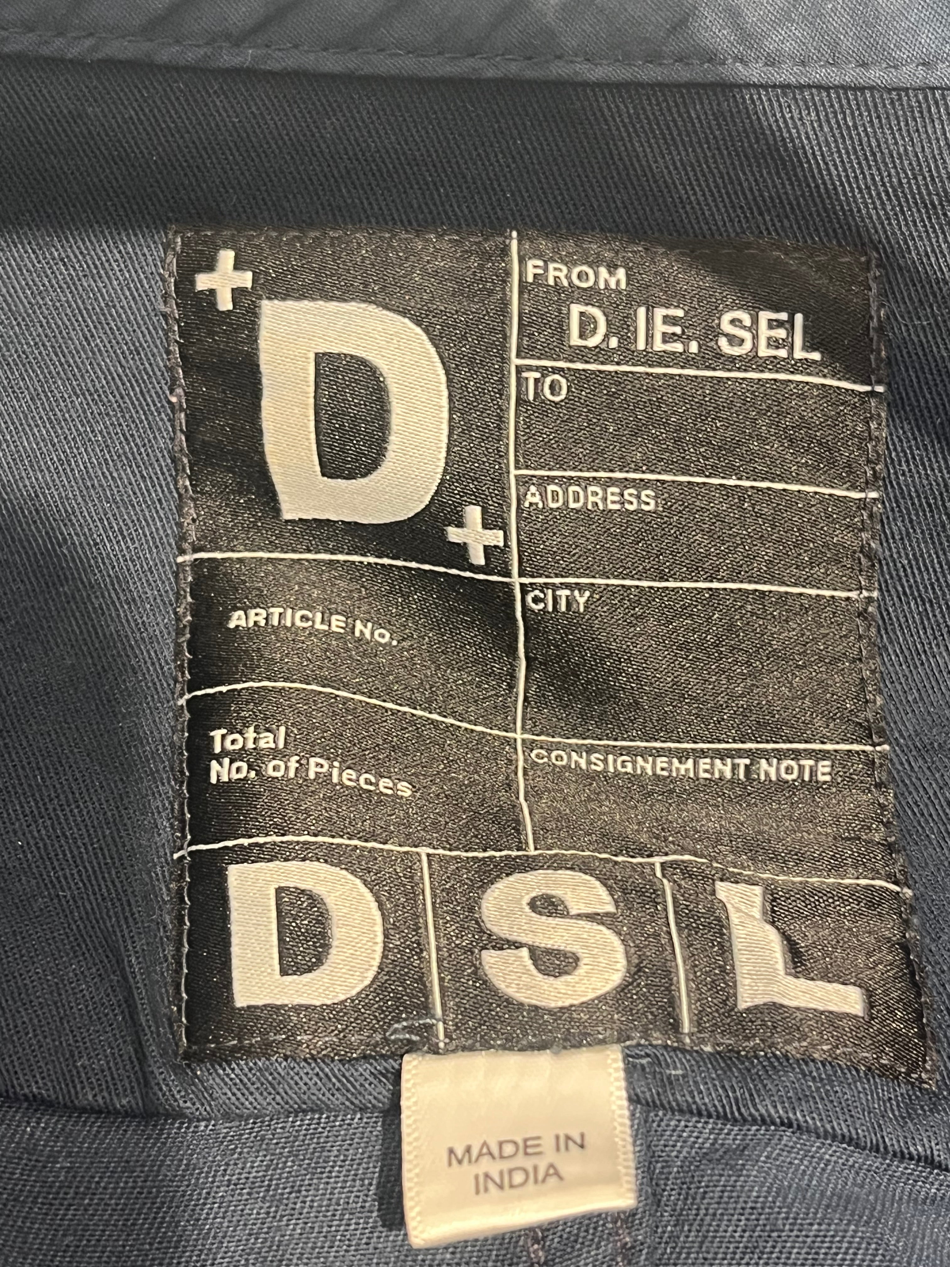 DIESEL/Jacket/40/Cotton/NVY/NAVY MOTO JACKET view 3