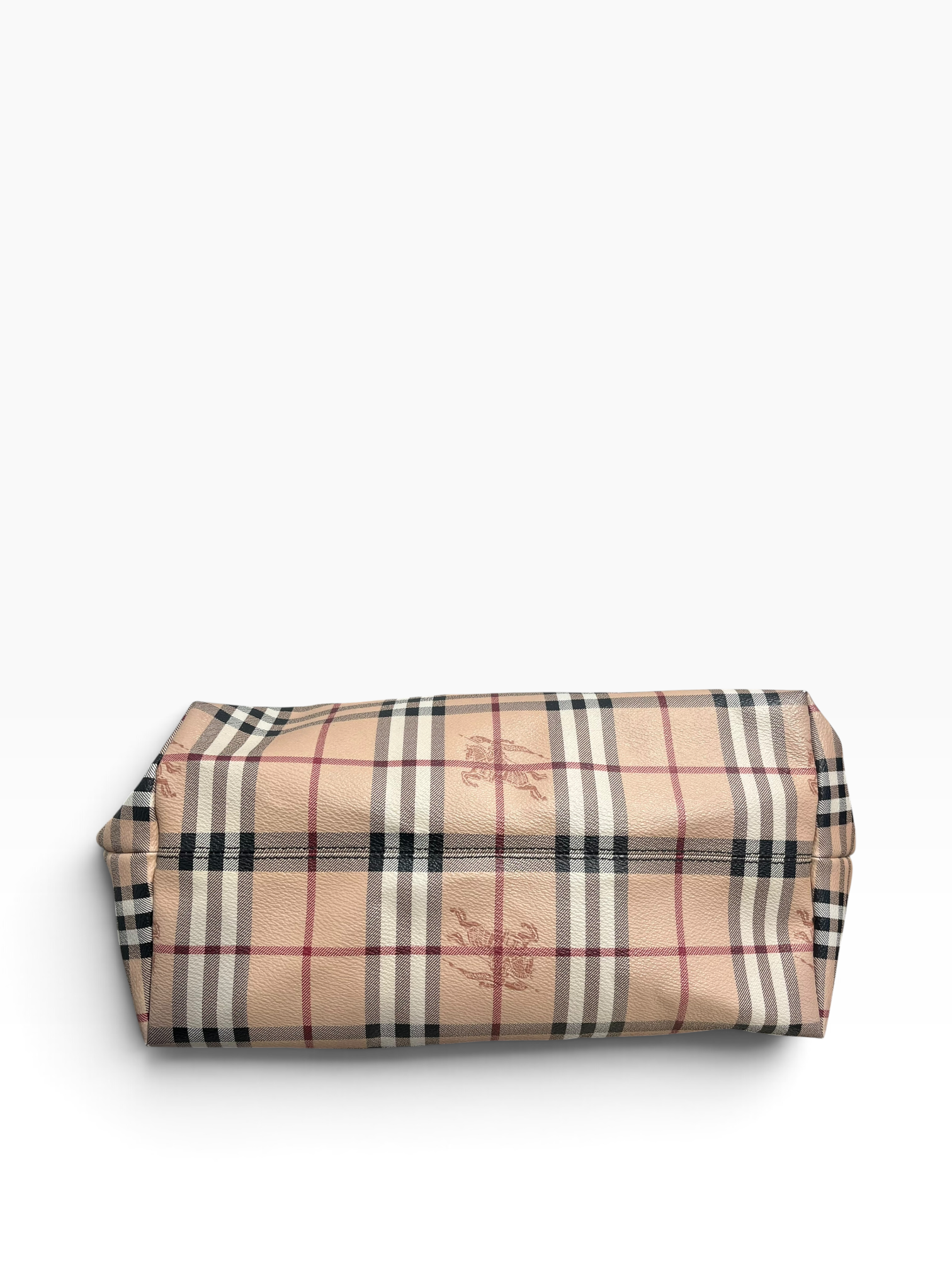 BURBERRYS/Tote Bag/Plaid/Leather/BEG/ziper tote view 3