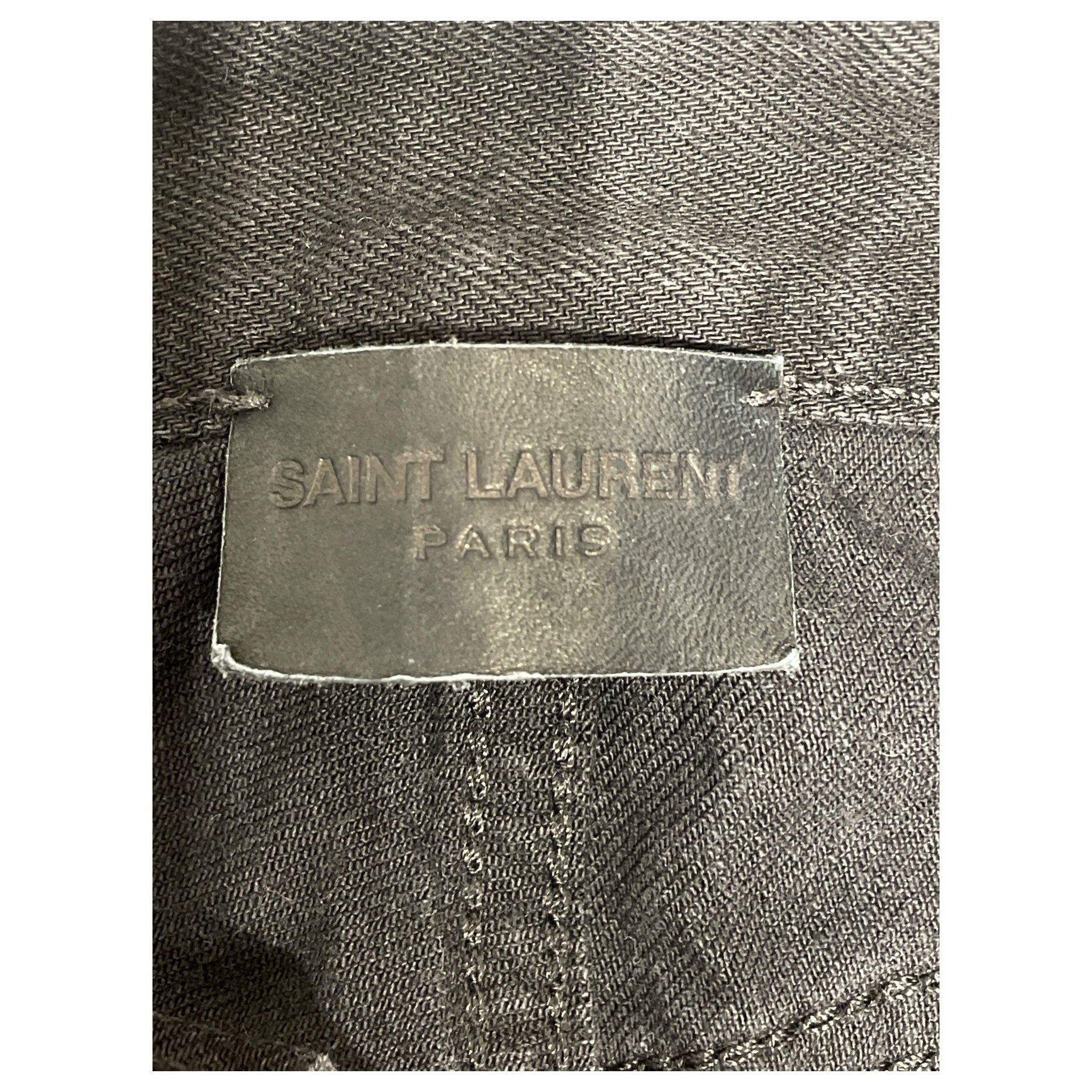 SAINT LAURENT/Skinny Pants/31/Cotton/BLK/ view 3