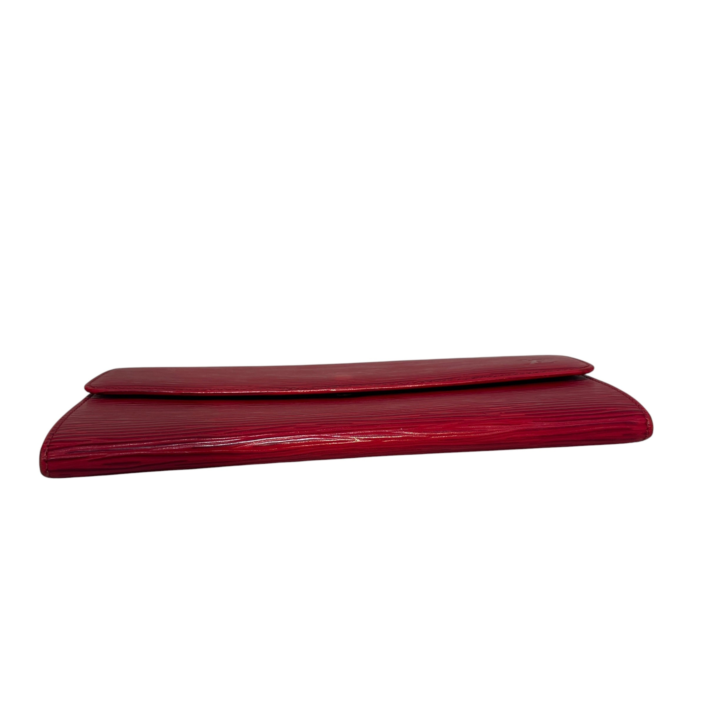 LOUIS VUITTON/Long Wallet/Leather/RED/Epi Port Tresor Wallet view 3