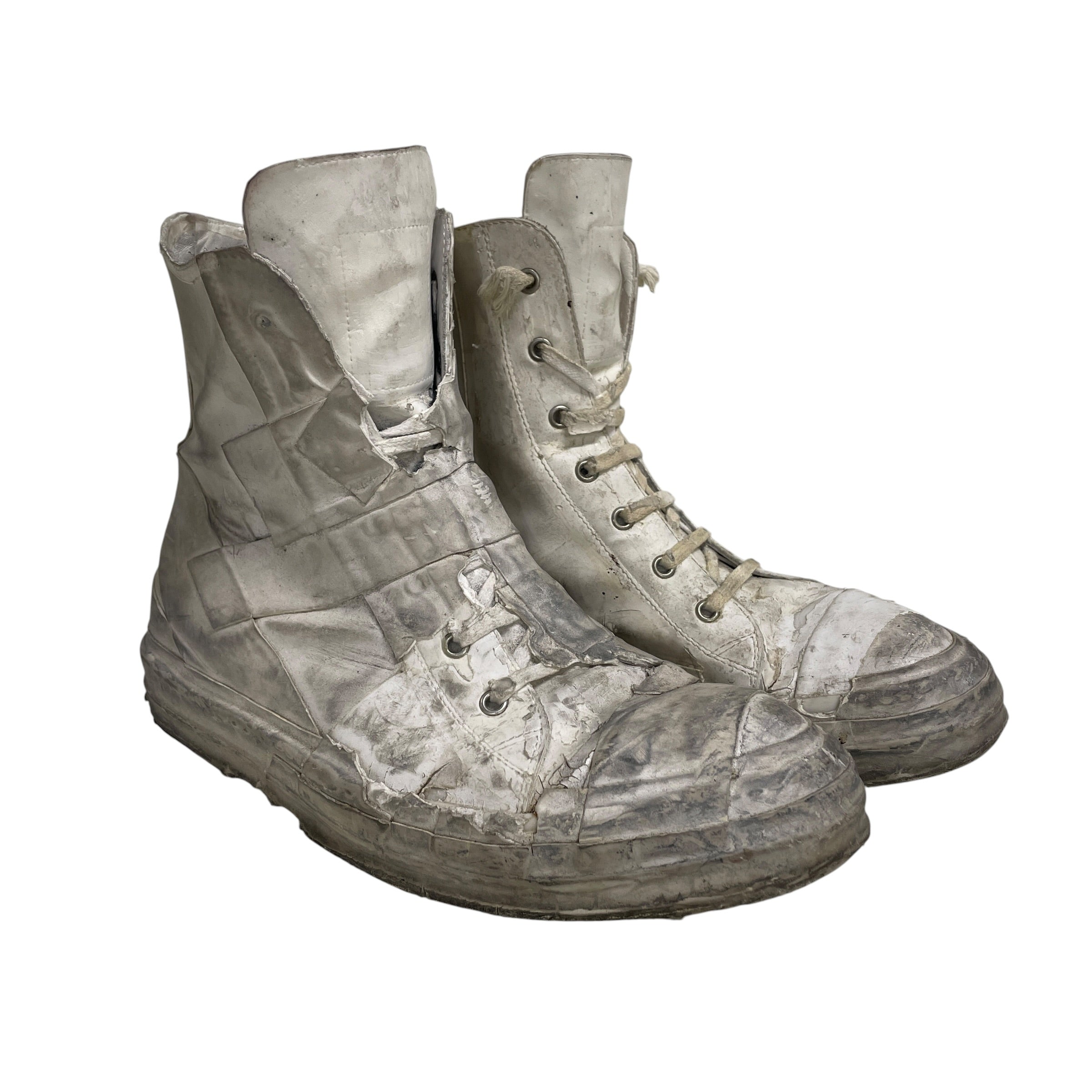 Rick Owens/Hi-Sneakers/EU 42.5/WHT/RAMONES HIGH/ TAPE/ MUMMY view 2