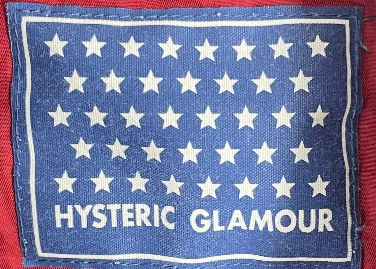HYSTERIC GLAMOUR/Jacket/Graphic/RED/RED VARSITY -CRM -WHT view 3