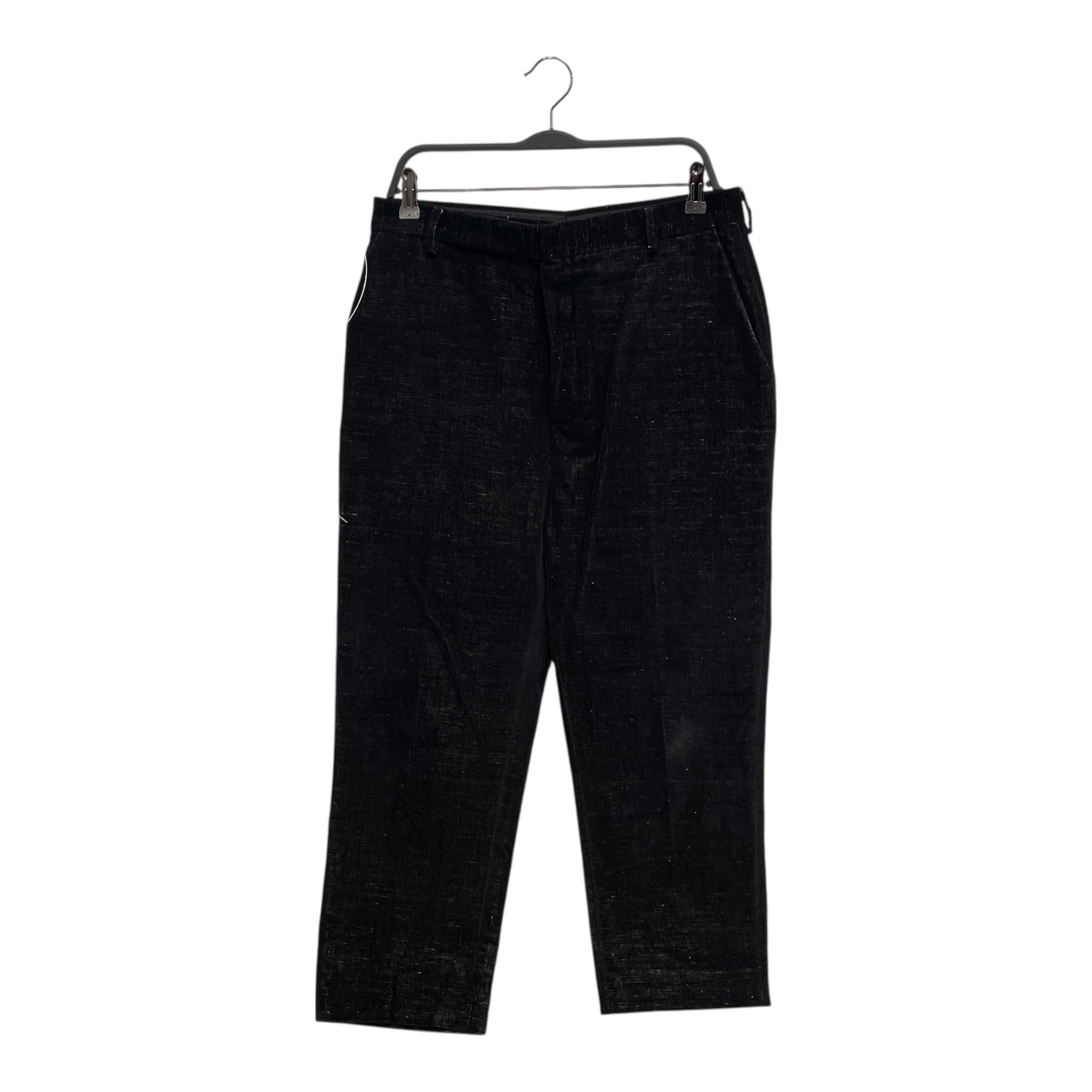 Rick Owens/Cropped Pants/10/Velour/BLK/LARRY FW19 TROUSER view 1