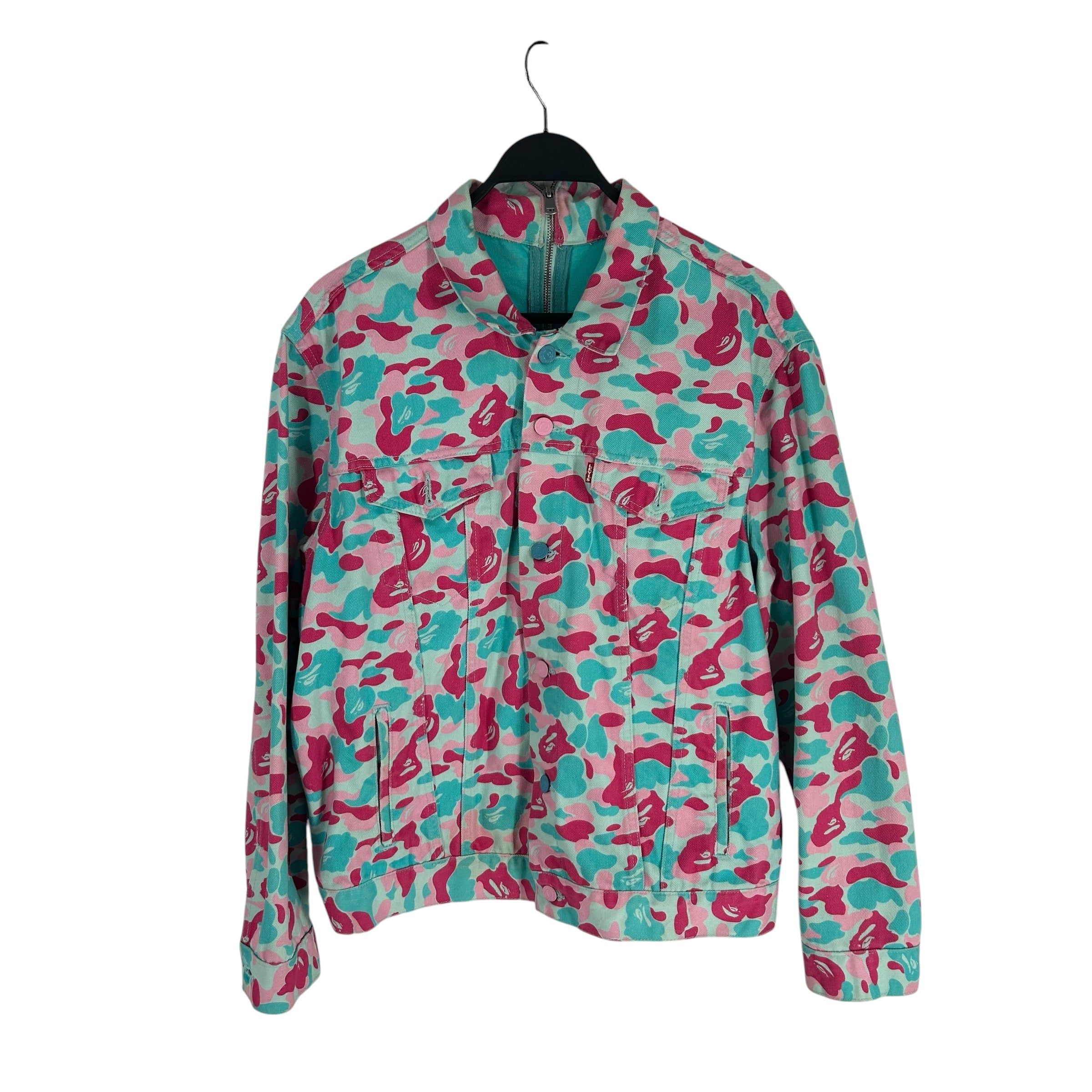 Levi's/A BATHING APE/Denim Jkt/L/Cotton/MLT/All Over Print/A-AB 70555 COTTON CANDY view 1