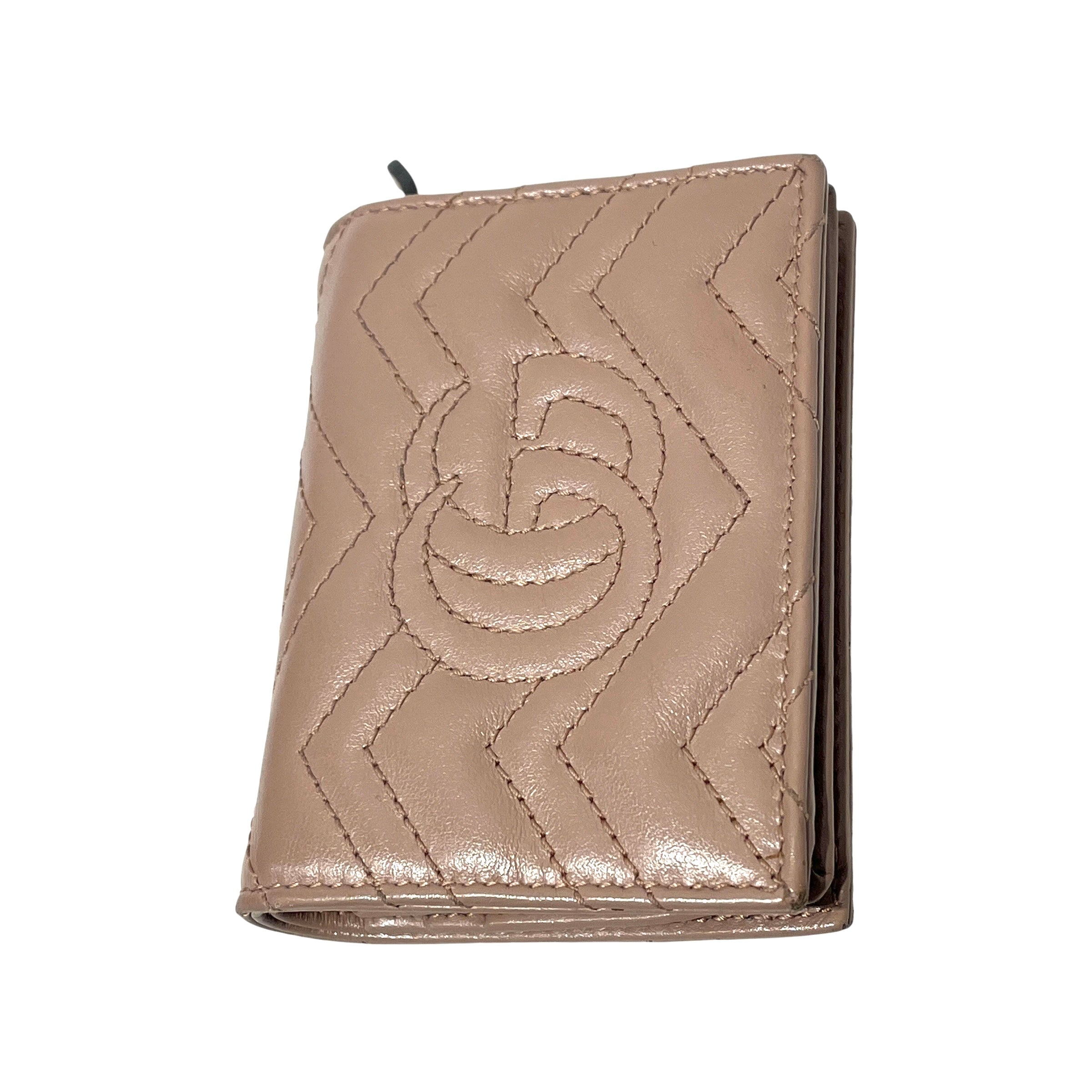 GUCCI/Bifold Wallet/Leather/BEG/L's/MARMONT WALLET/gg on back view 6
