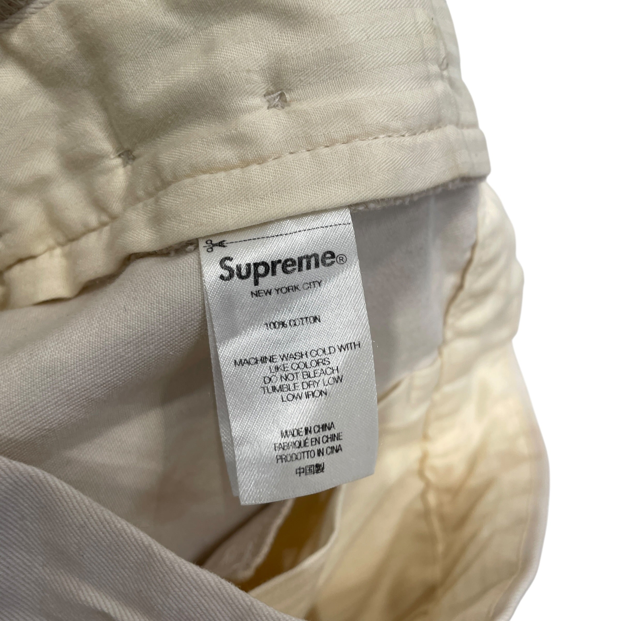 Supreme/Straight Pants/32/Cotton/WHT/AIR PLAIN ROSE view 4