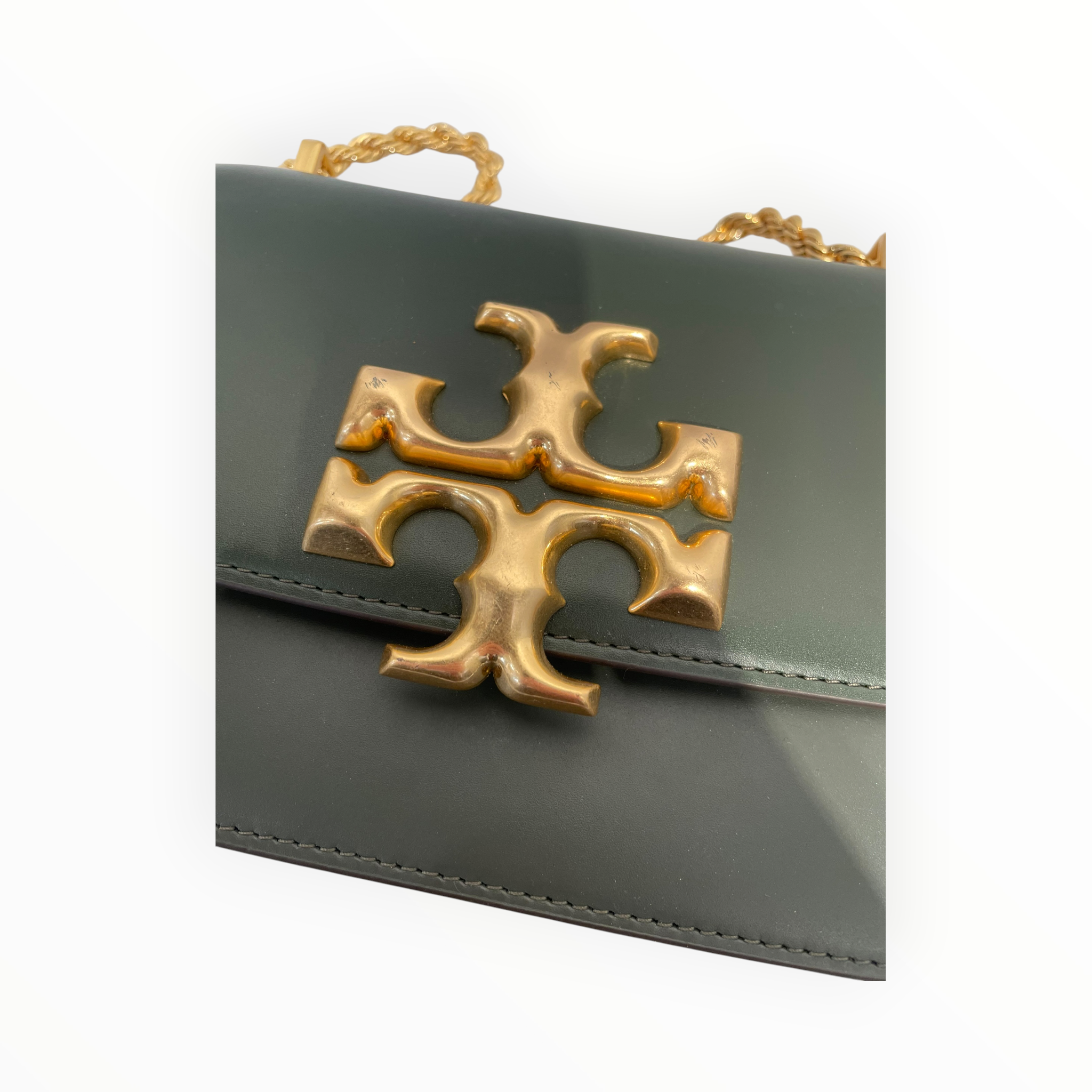 TORY BURCH/Bag/Leather/GRN/GOLD HARDWARE view 4