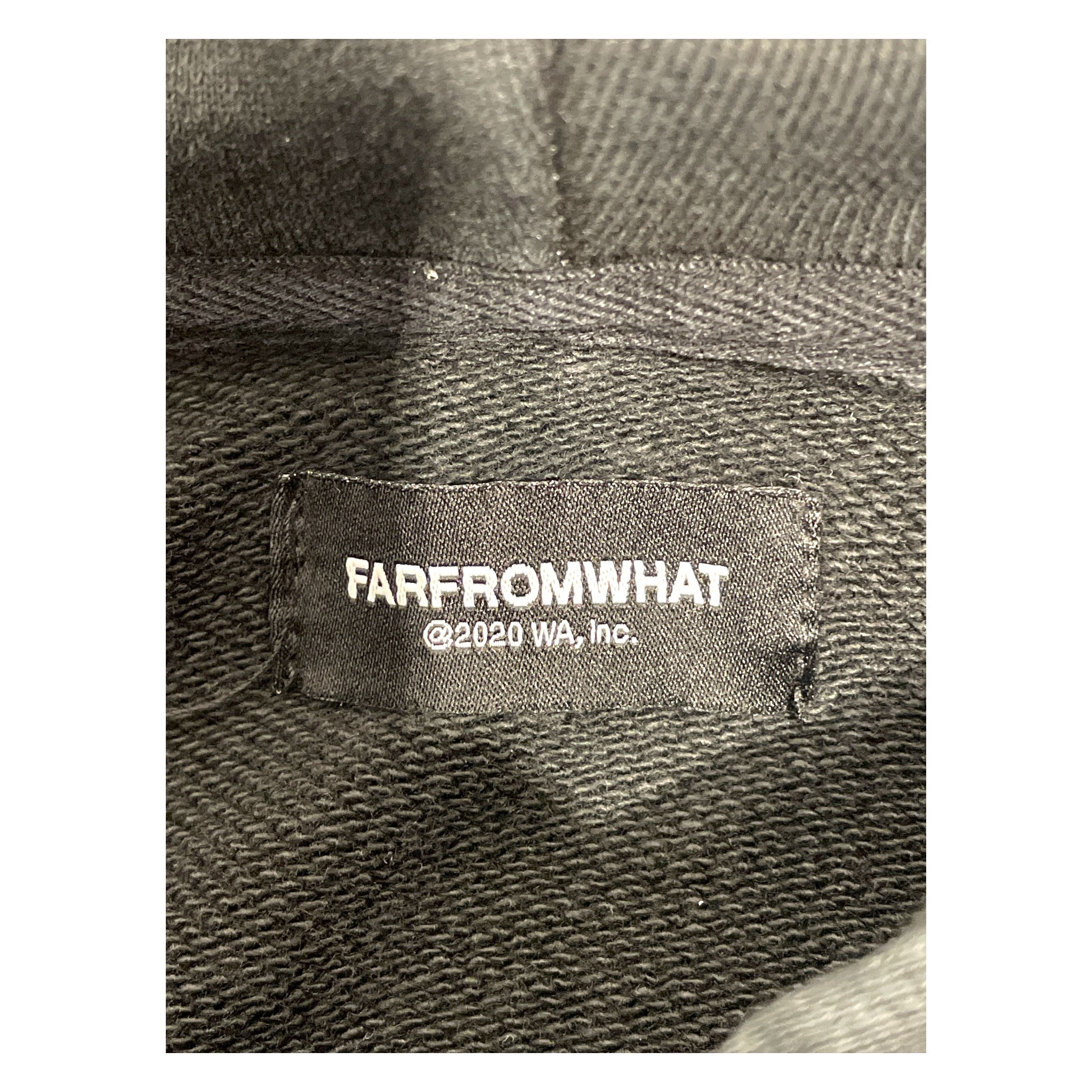 FARFROMWHAT/Zip Up Hoodie/2/Cotton/BLK/Faded Cropped Hoodie view 3