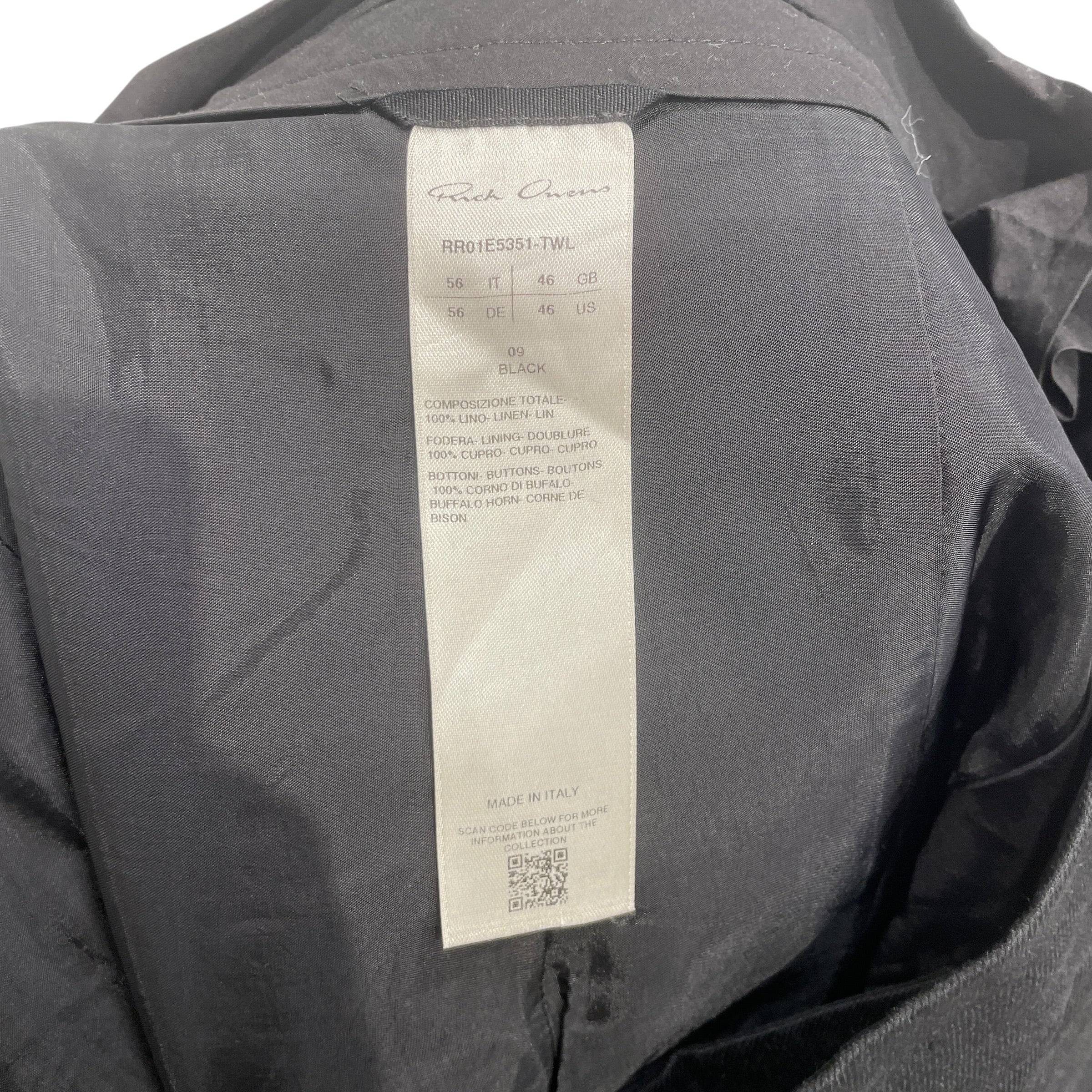Rick Owens/Bootcut Pants/46/BLK/RICK OWENS LINEN FLARE PANT view 4