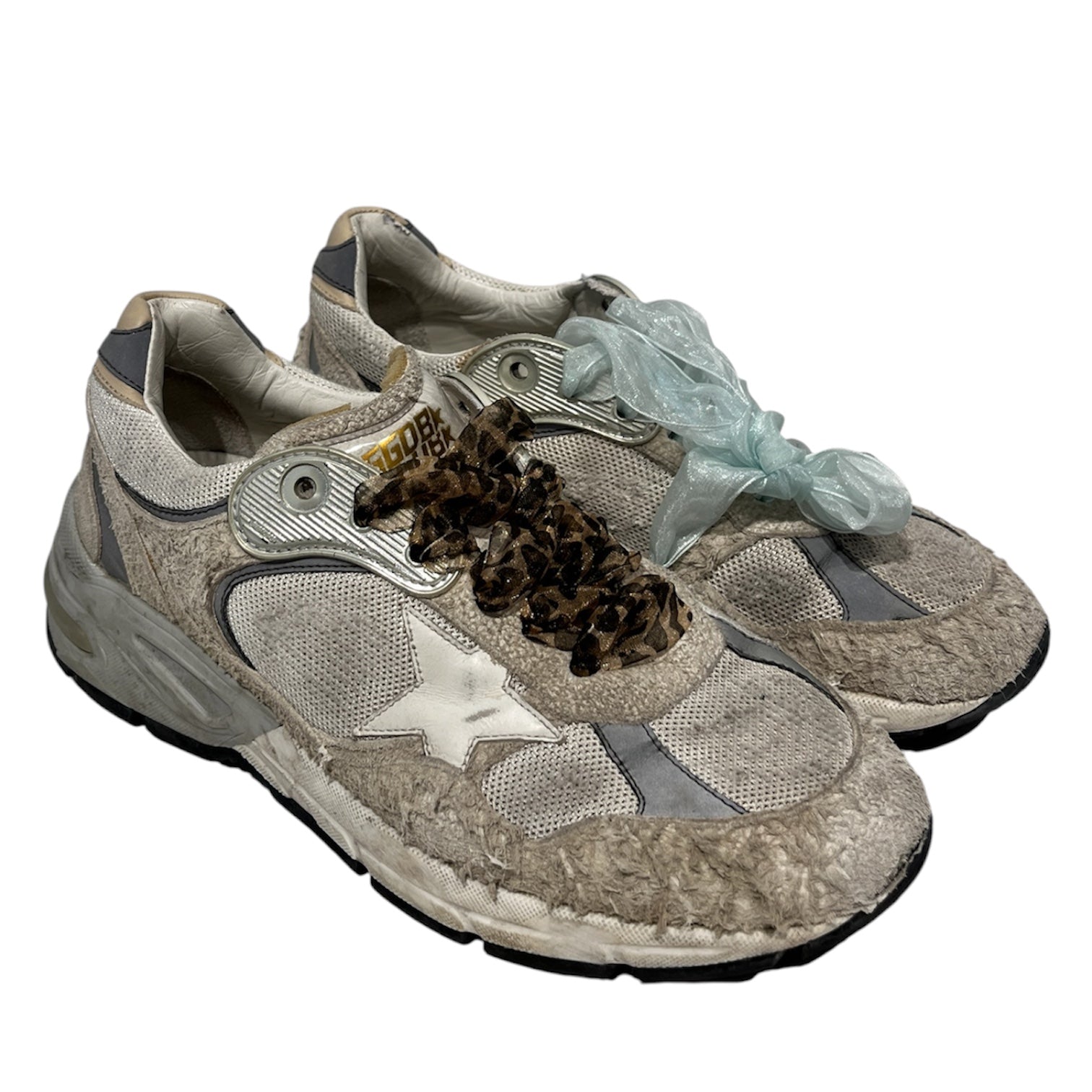 GOLDEN GOOSE/Low-Sneakers/EU 38/CRM/ribbon shoe laces grey accents view 1