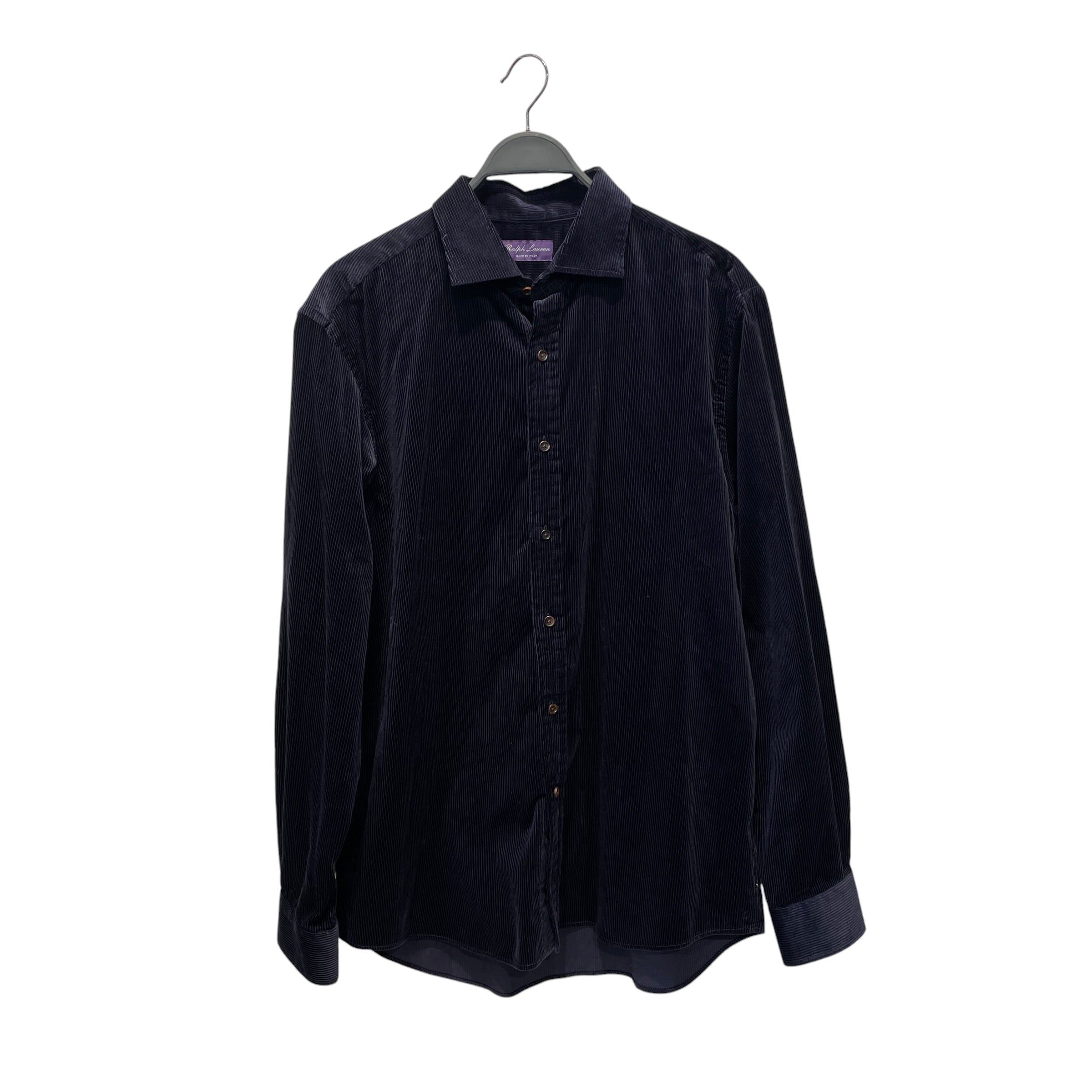 RALPH LAUREN PURPLE LABEL/LS Shirt/XL/Cashmere/NVY/ view 1