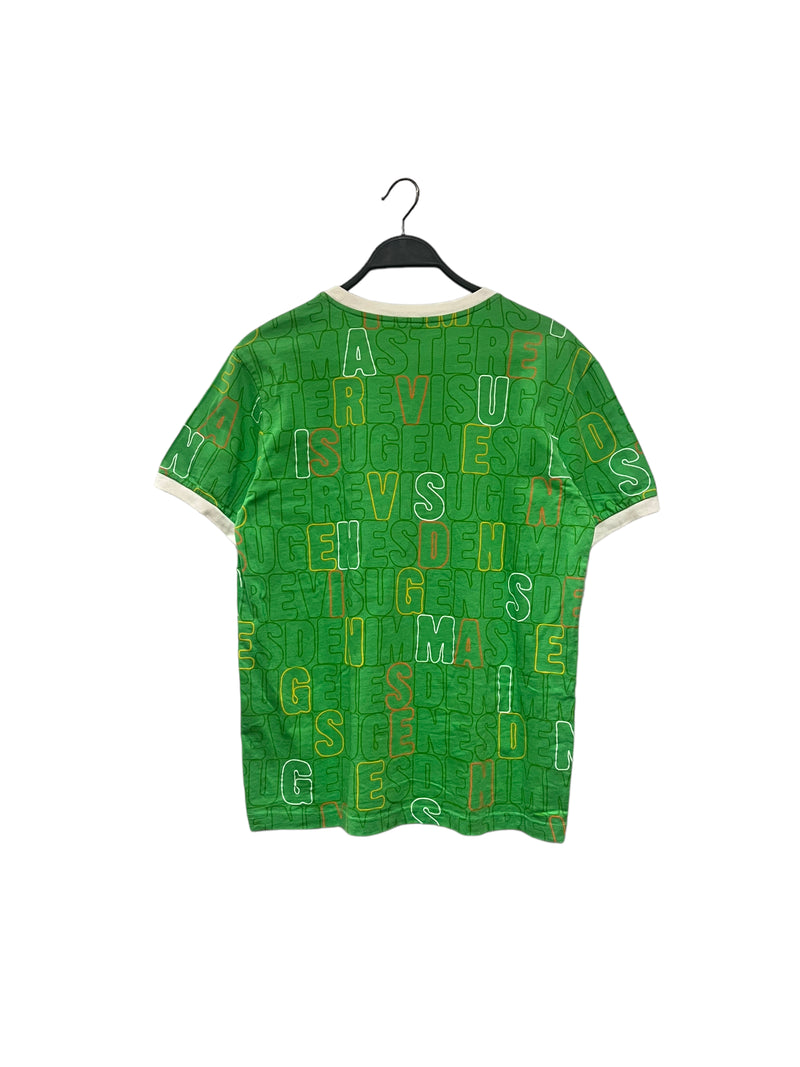 EVISU/T-Shirt/L/Cotton/GRN/All Over Print/