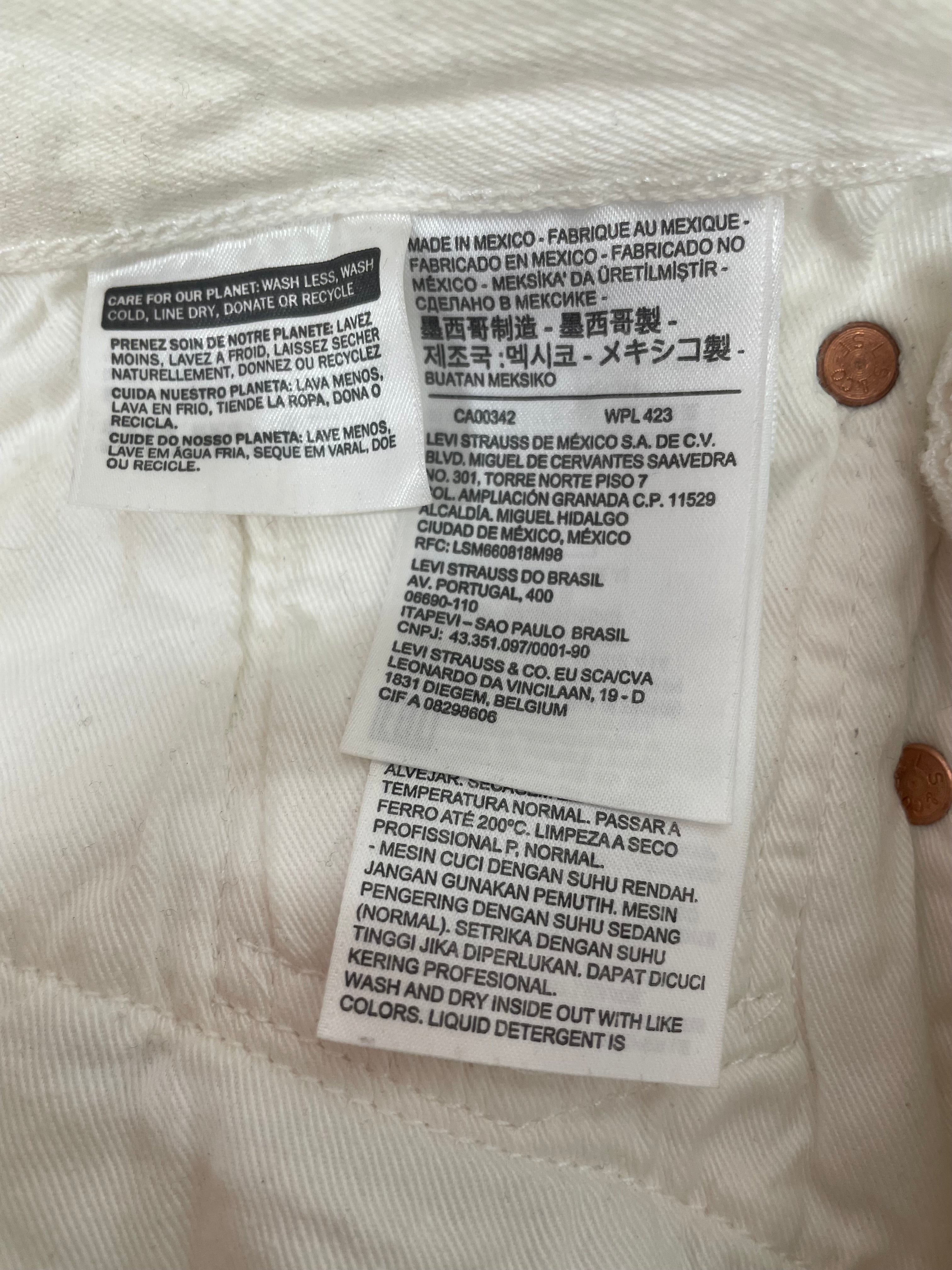DENIM TEARS/Pants/30/Denim/WHT/All Over Print/WHT ON WHT COTTON REEF view 3
