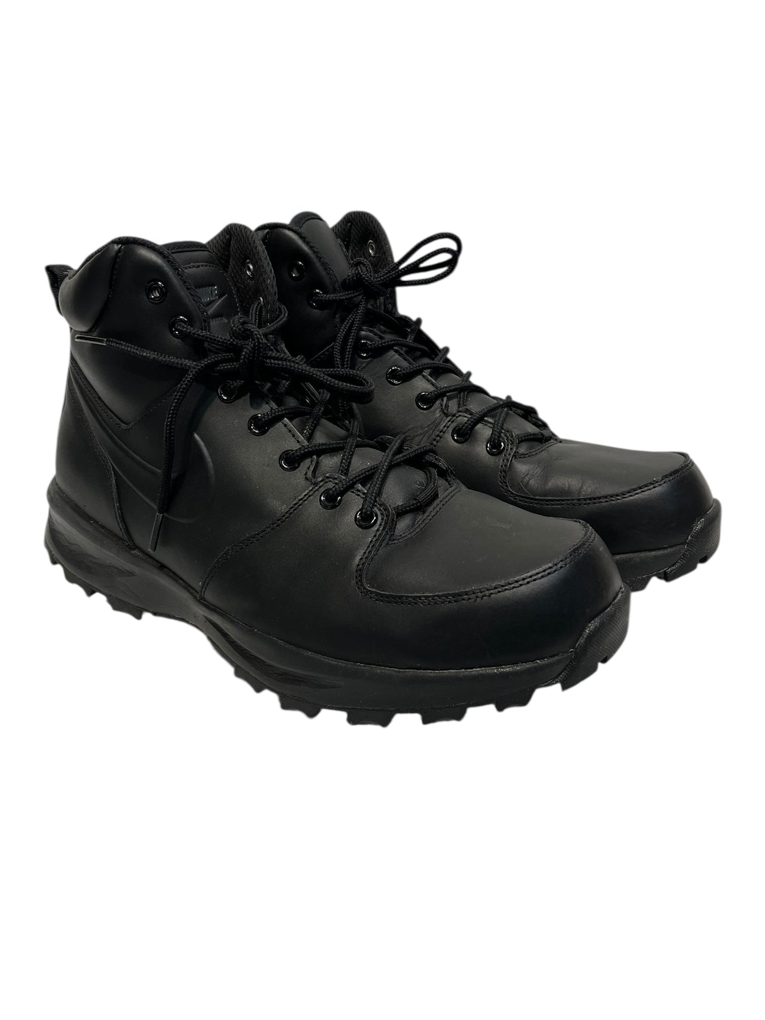 NIKE/Lace Up Boots/US 13/Leather/BLK/manoa leather view 1
