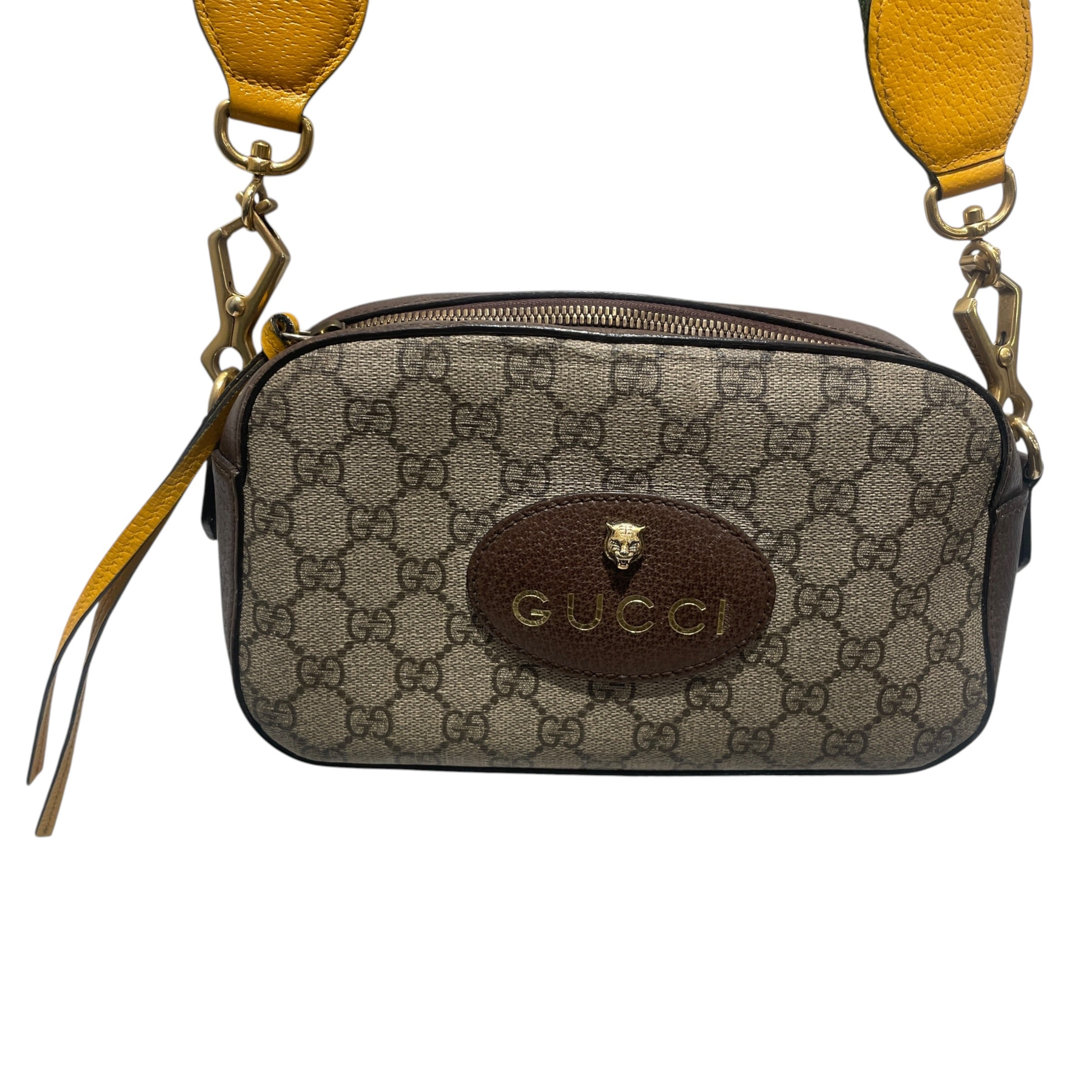 GUCCI/Cross Body Bag/Monogram/Leather/BRW/GG Neo Supreme view 3