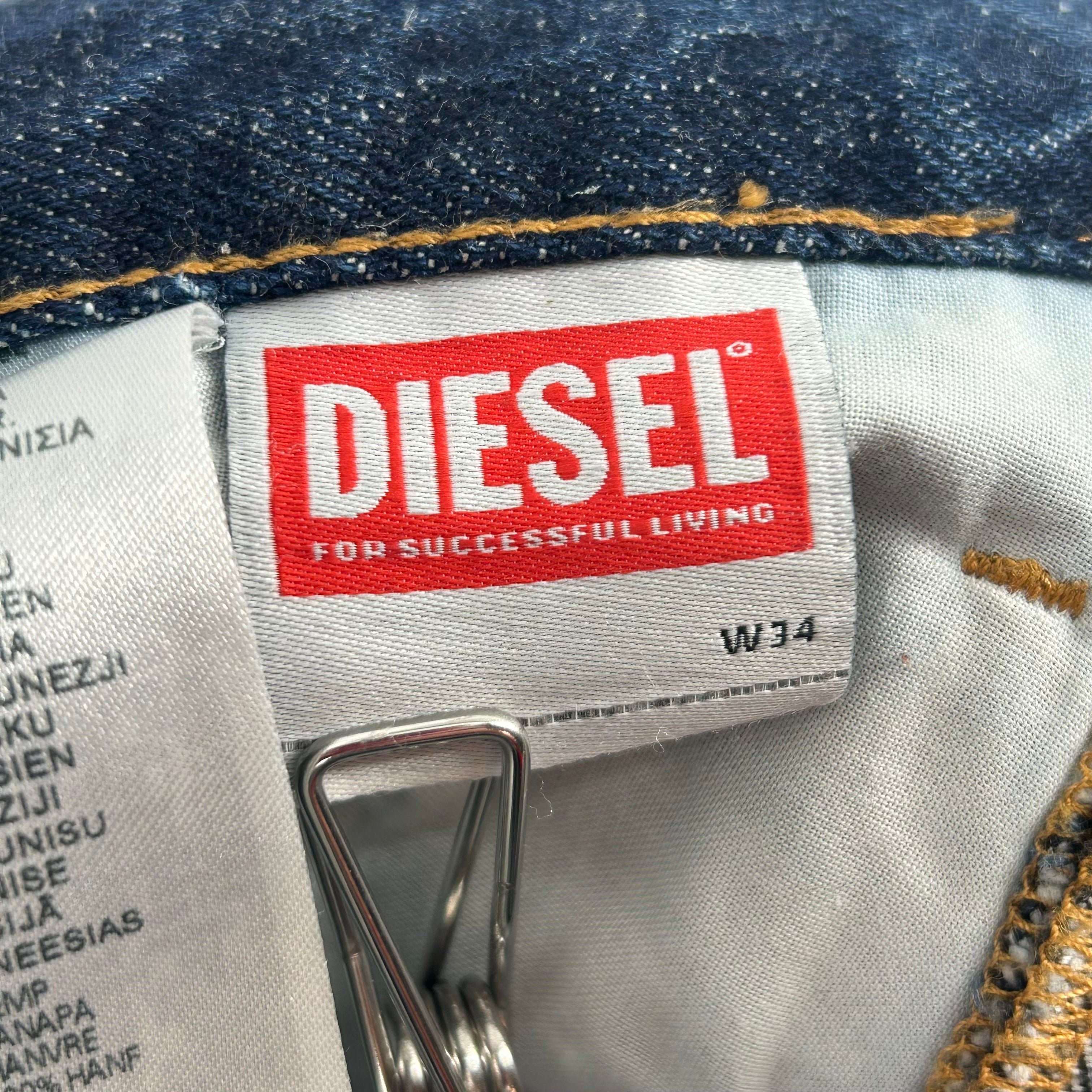 DIESEL/Straight Pants/34/Denim/BLU/d rise zipper flare view 3