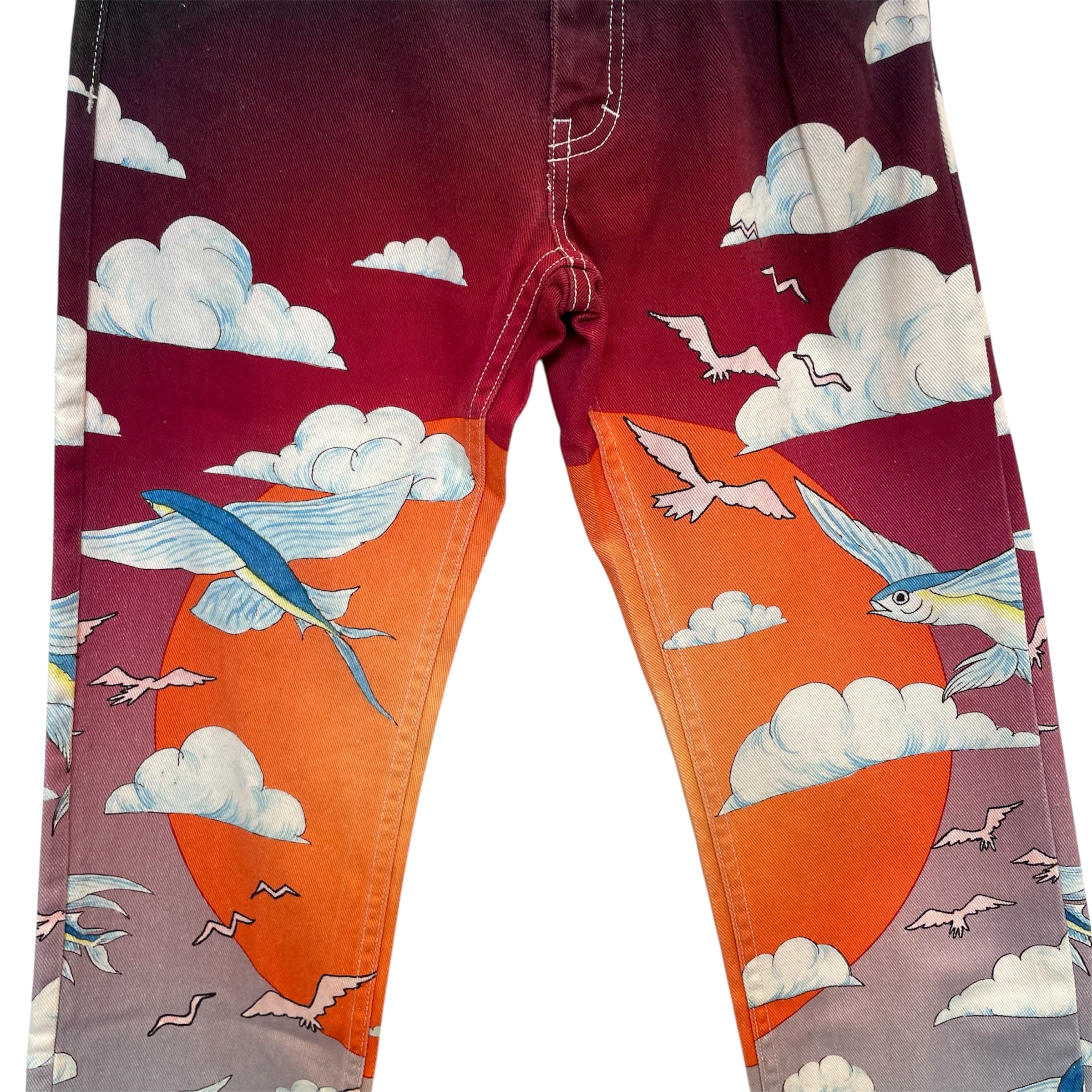 CASABLANCA/Straight Pants/S/All Over Print/Denim/MLT/FISHES FLYING view 3