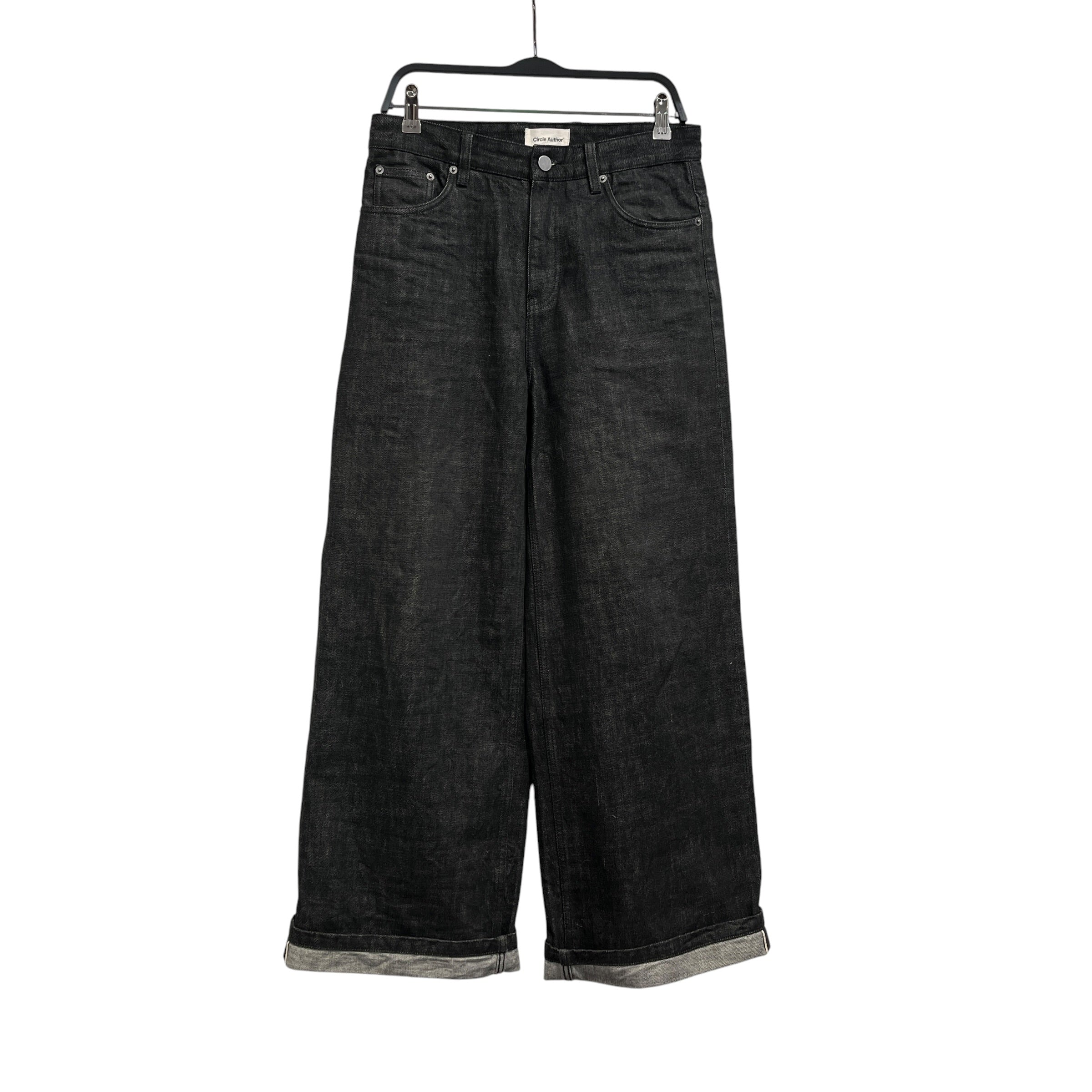 Circle Author/Straight Pants/30/Denim/BLK/Wide Cut Selvedge view 1