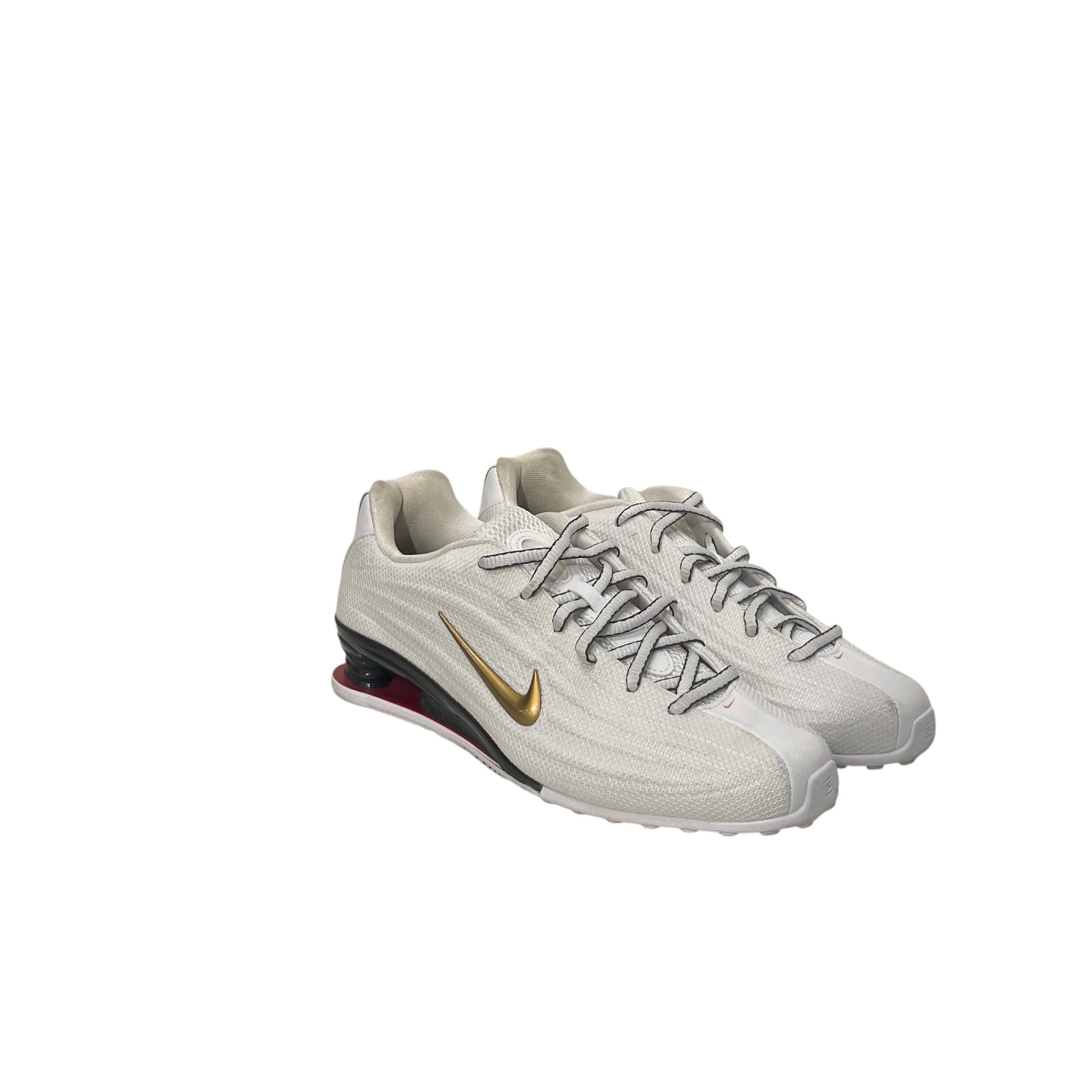 NIKE/Low-Sneakers/US 7.5/WHT/SHOX Z GOLD NIKE SIGN view 1