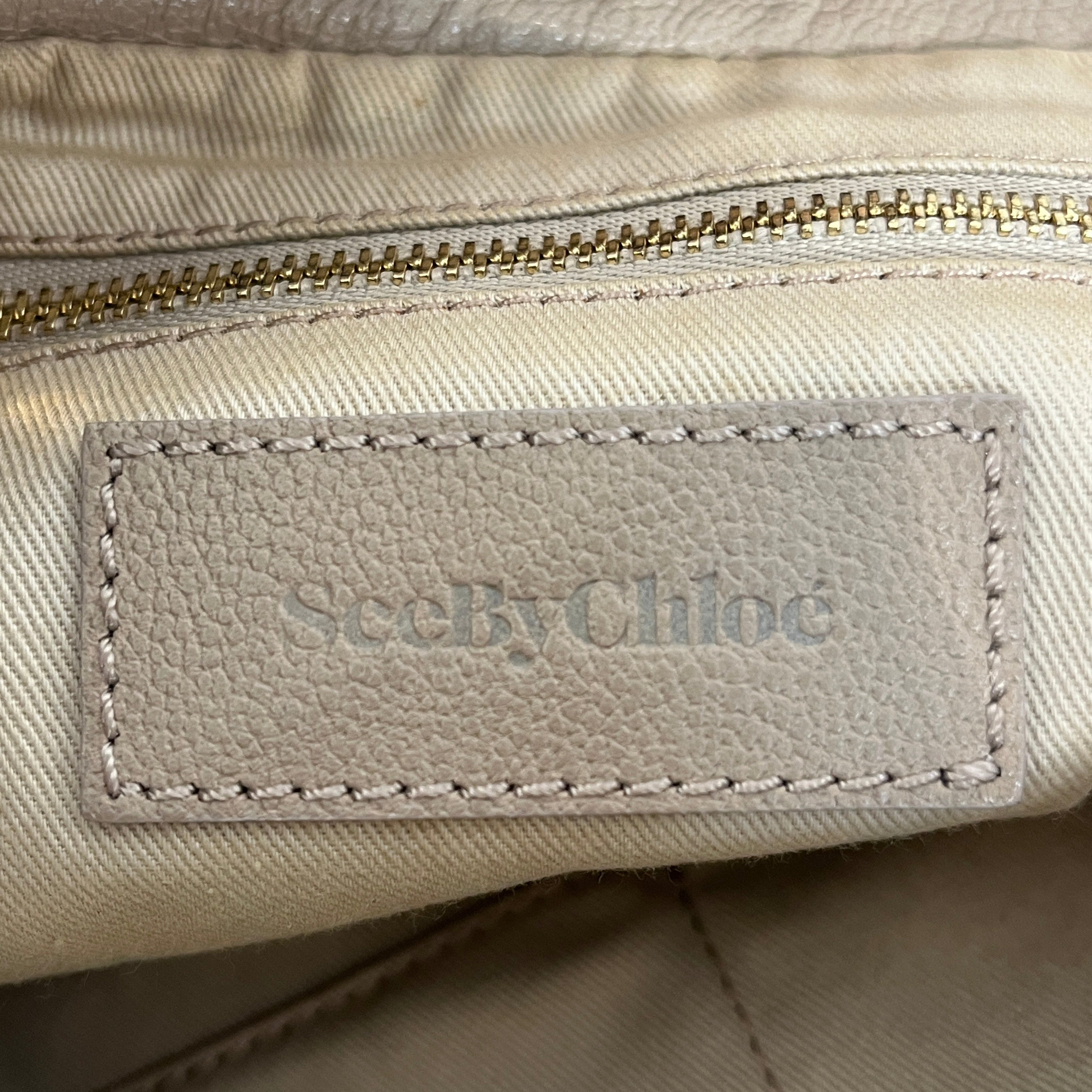 SEE BY CHLOE/Cross Body Bag/Leather/BEG/GOLD HARDWARE view 5