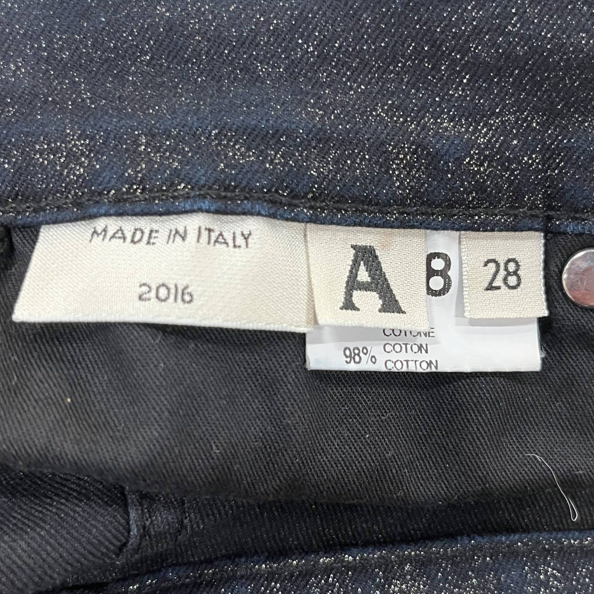 1017 ALYX 9SM(ALYX)/Bootcut Pants/28/Glitter/Cotton/BLU/glitter skinny bell bottom view 4