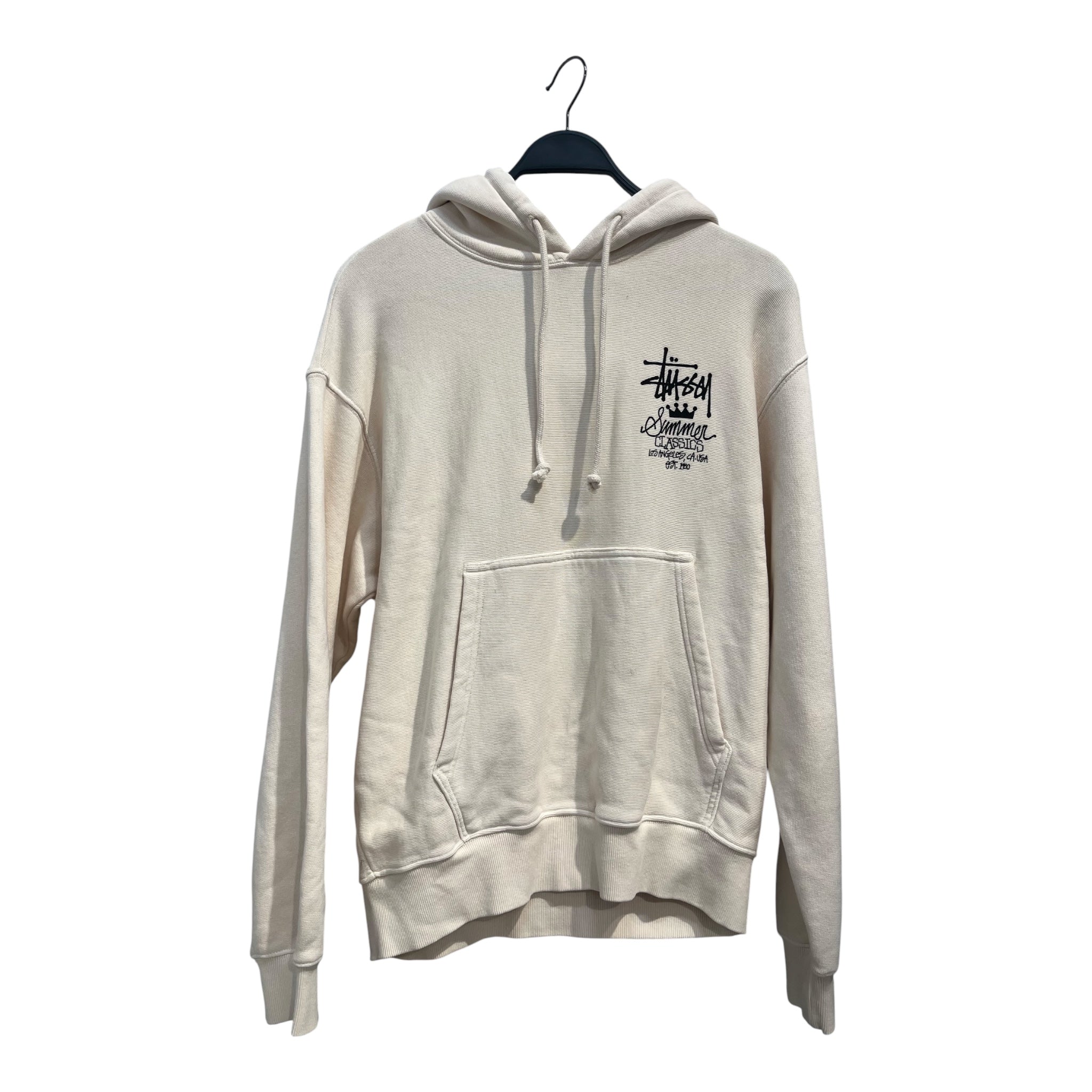 STUSSY/Hoodie/S/Cotton/CRM/croiwn logo view 1