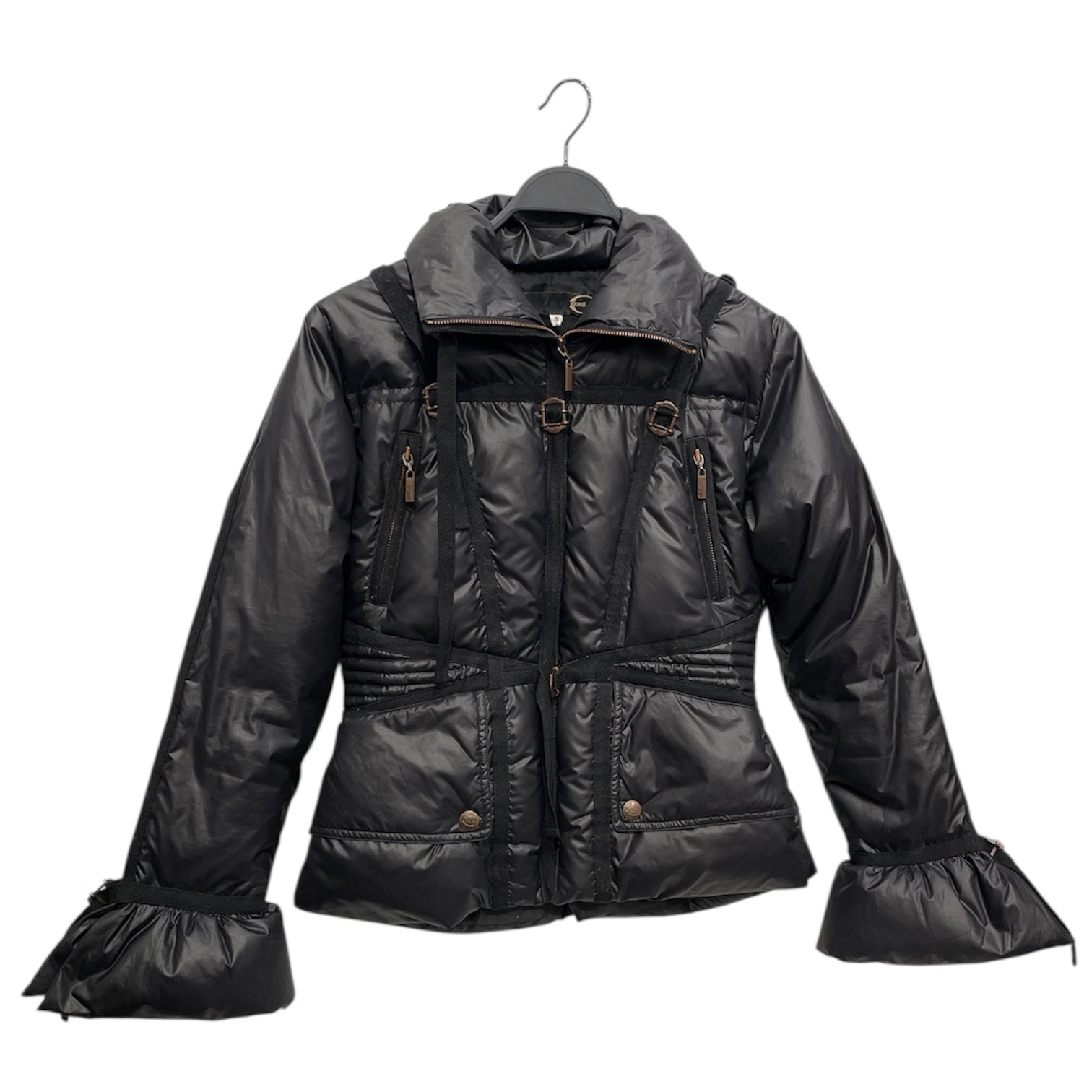 Just cavalli/Puffer Jkt/S/Nylon/BLK/FLARED CUFFS ADJUSTABL STRAPS view 2
