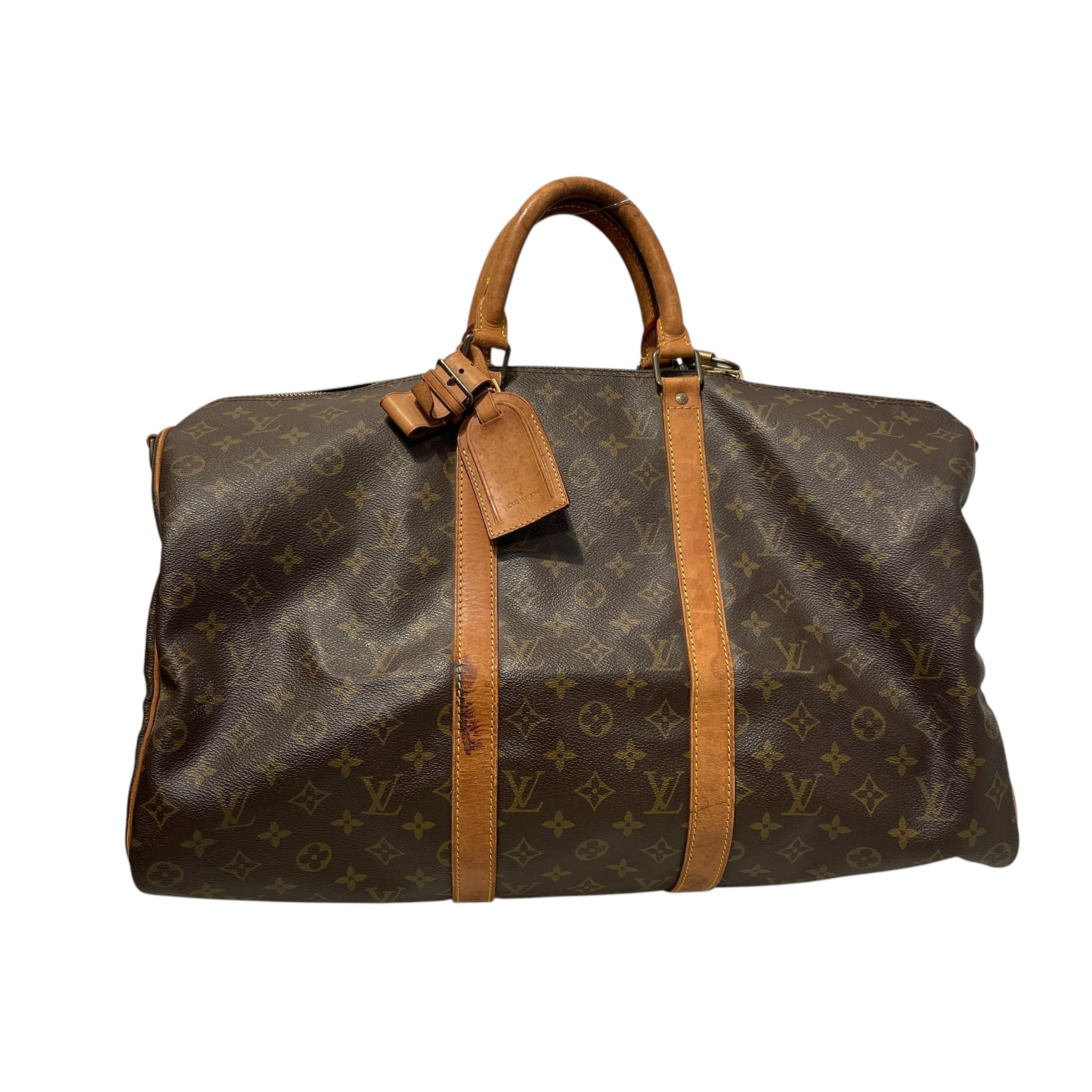 LOUIS VUITTON/Bag/Monogram/Leather/BRW/Keepall view 1