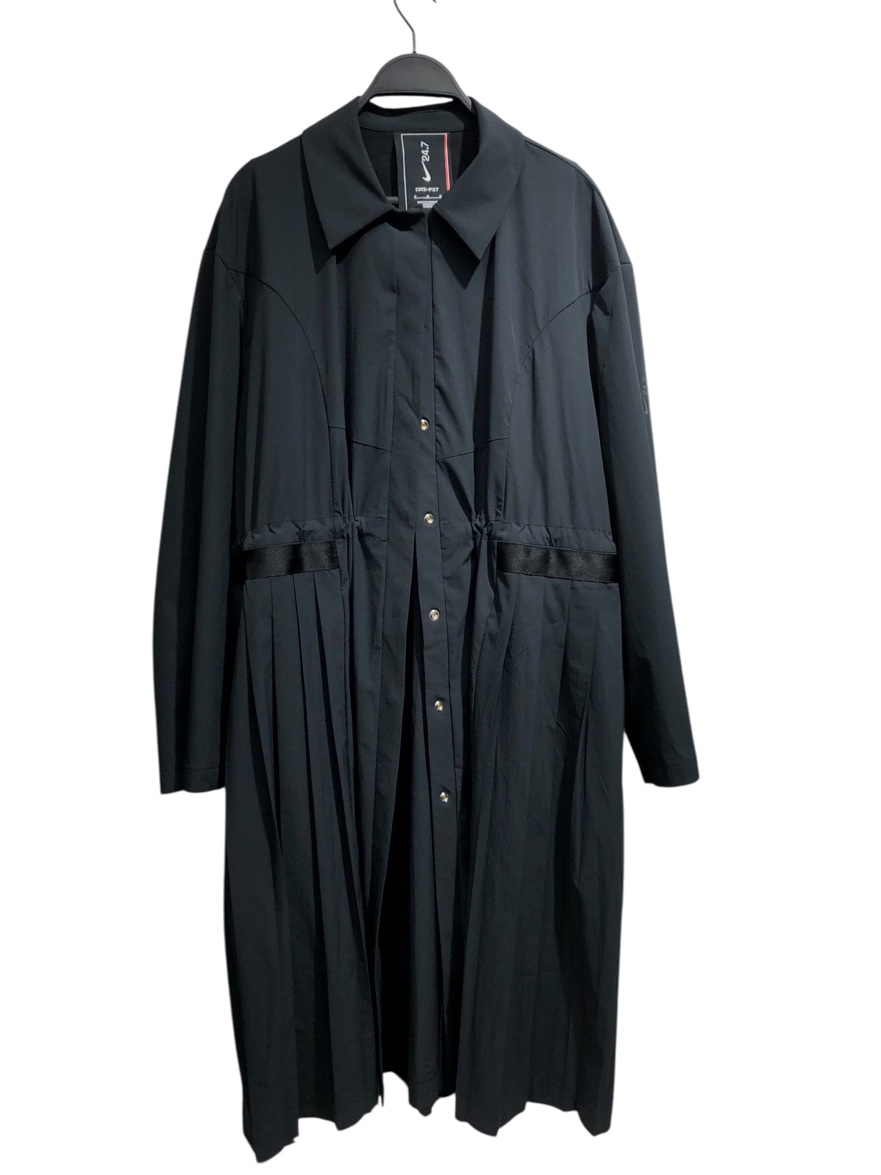 NIKE/Coat/M/Nylon/BLK/Dryfit pleated windbreaker view 1