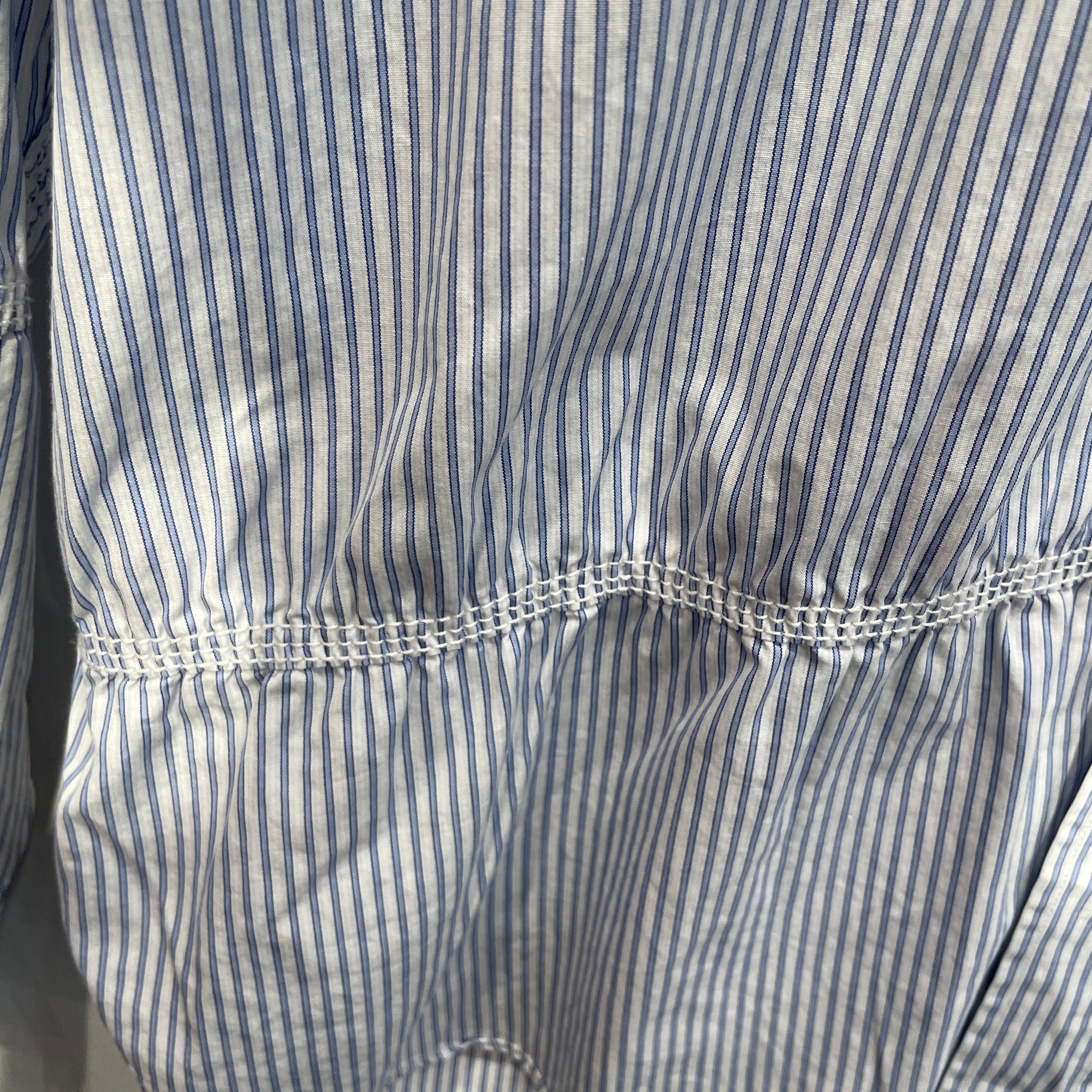 JUNYA WATANABE COMME des GARCONS MAN/LS Shirt/M/Cotton/BLU/Stripe/SINCHED WAIST DETAIL view 5
