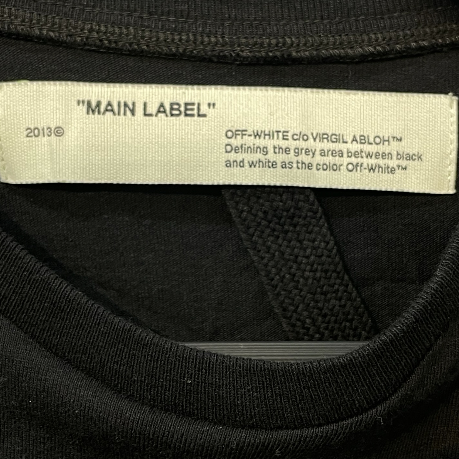 OFF-WHITE/LS T-Shirt/S/Stripe/Cotton/BLK/spray paint lines view 3
