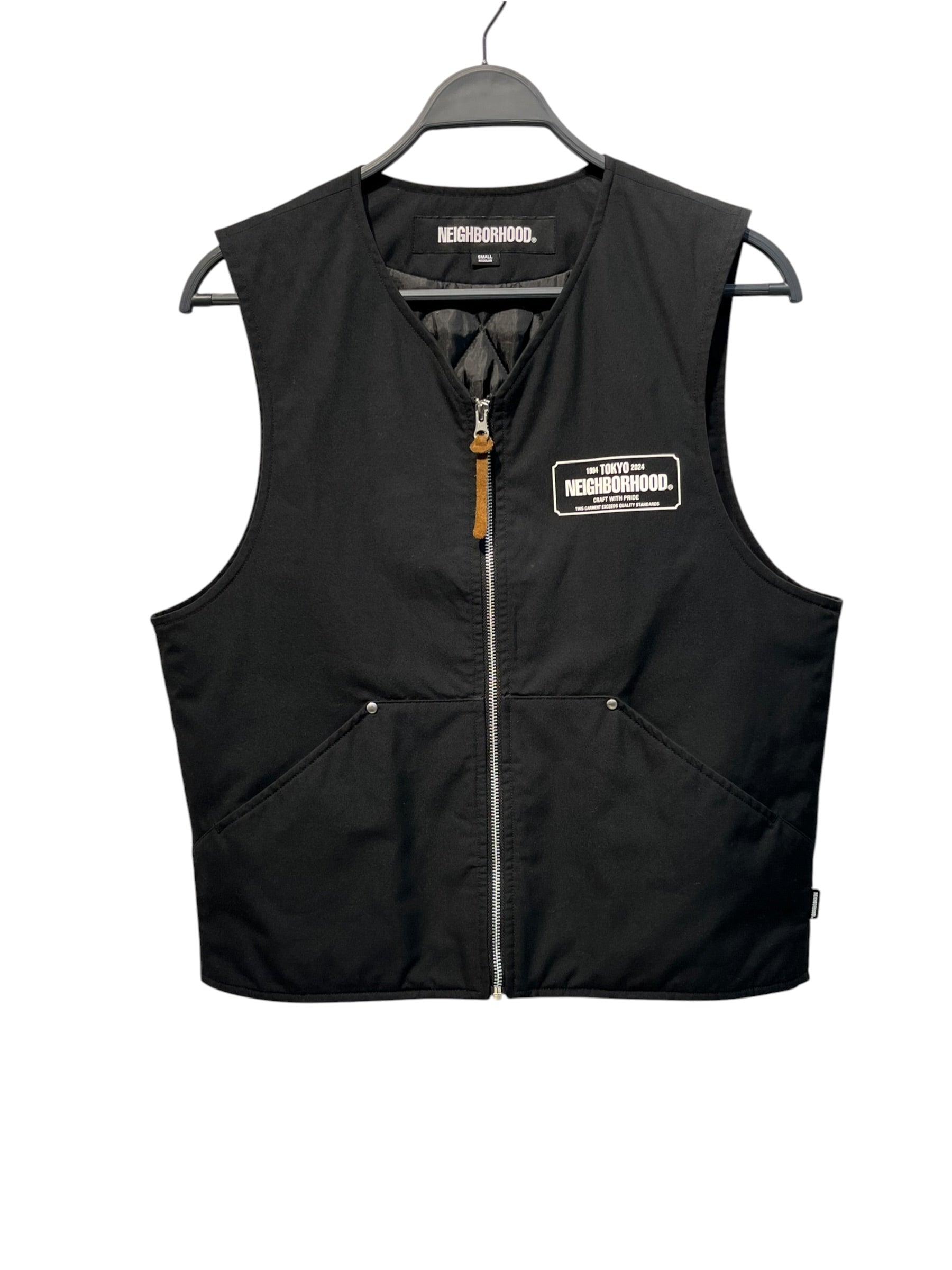 NEIGHBORHOOD/Puffer Vest/S/Polyester/BLK/ view 1