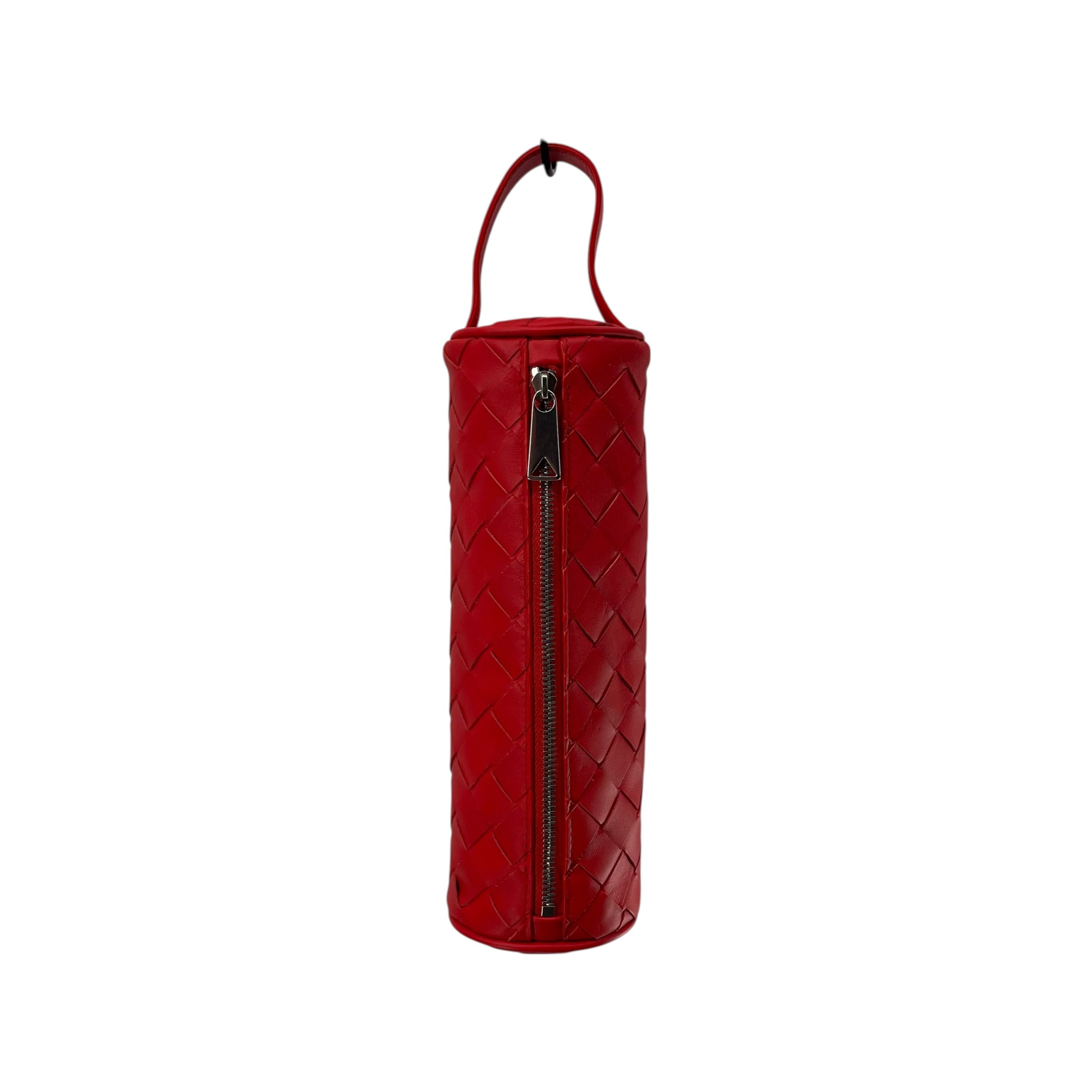 BOTTEGA VENETA/Clutch Bag/Leather/RED/CYLINDER POUCH view 1