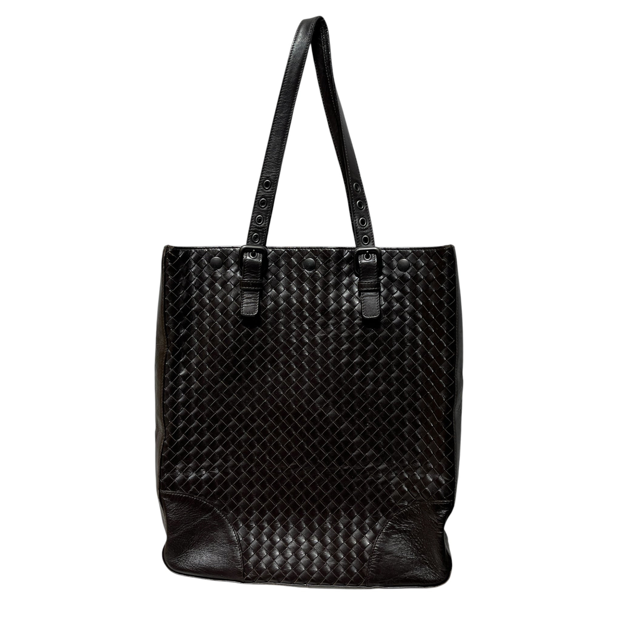 BOTTEGA VENETA/Tote Bag/Leather/BRW/WOVEN view 3