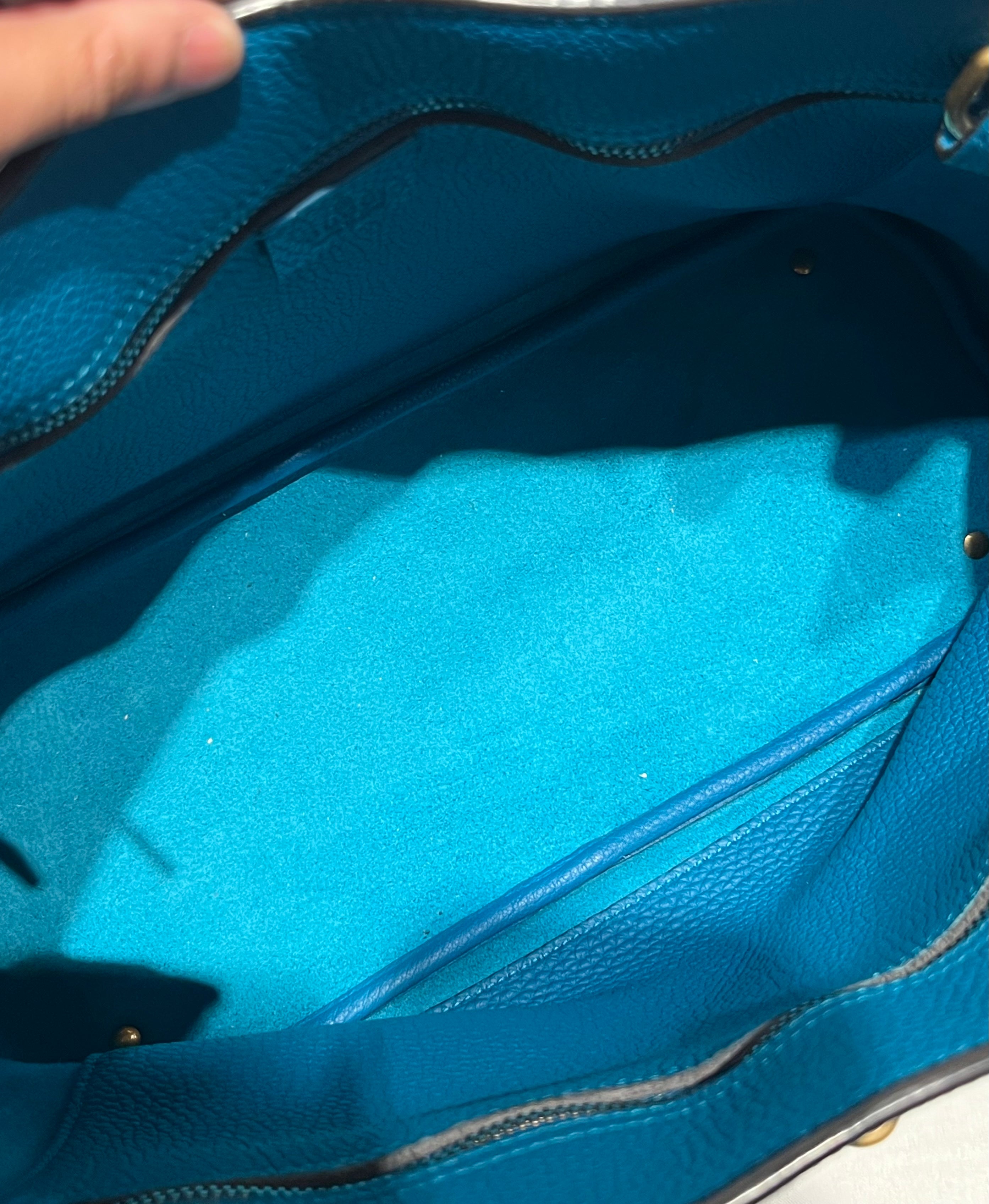 GUCCI/Hand Bag/Leather/BLU/HORSEBIT CALFSKIN BAG view 5