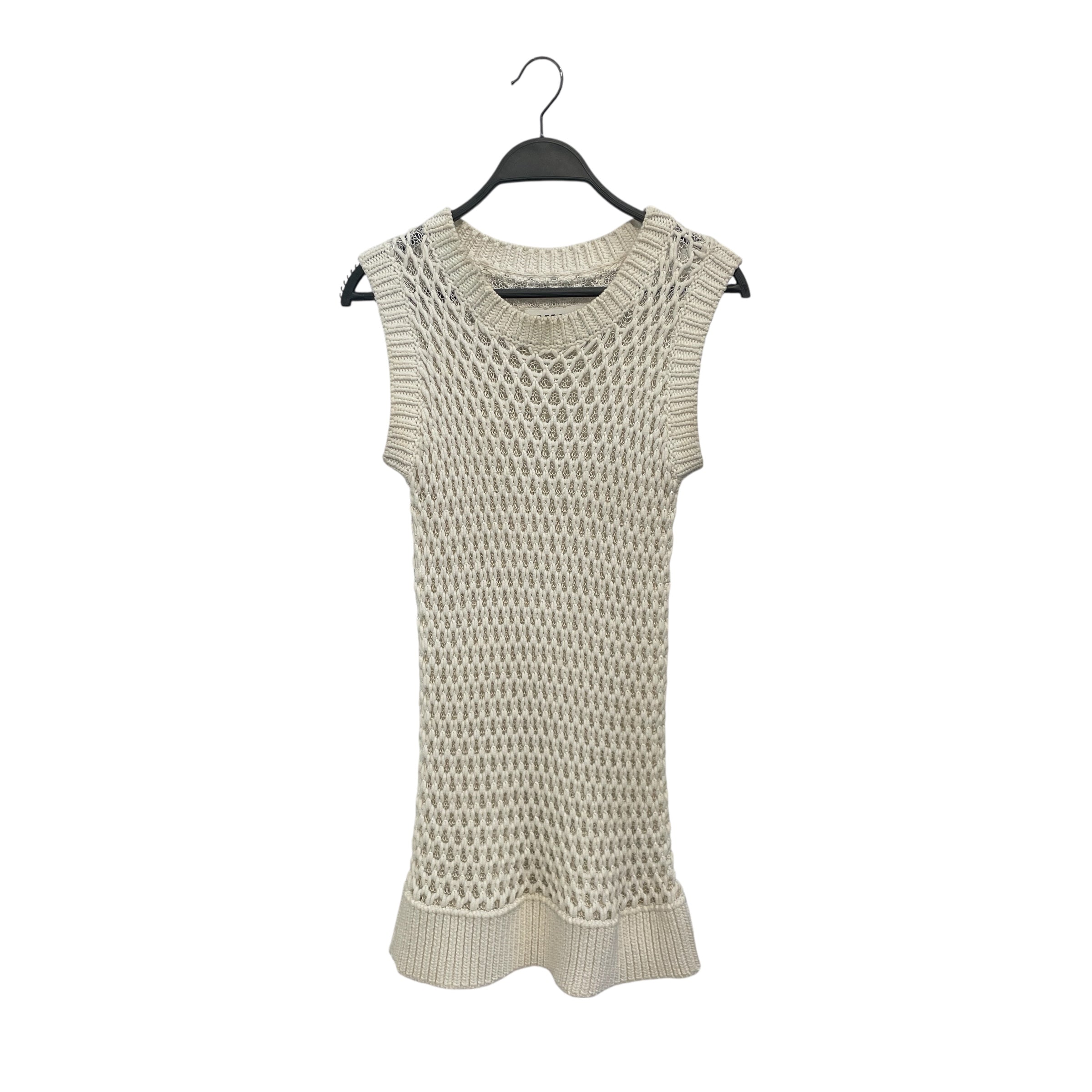 MM6/SS Dress/S/Cotton/WHT/knitted dress view 1