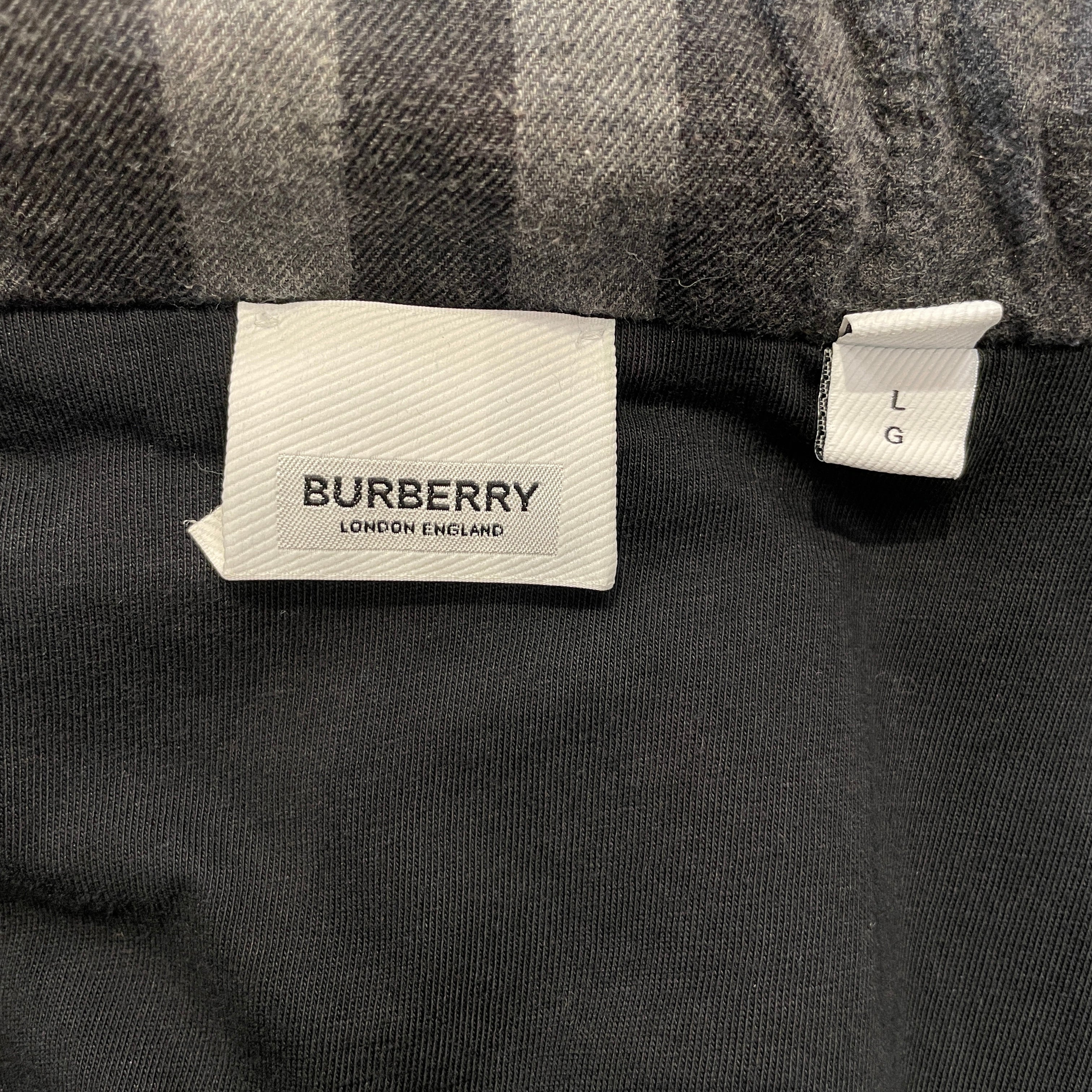 BURBERRY LONDON/Zip Up Hoodie/L/Cotton/BLK/EMBOSSED B view 3