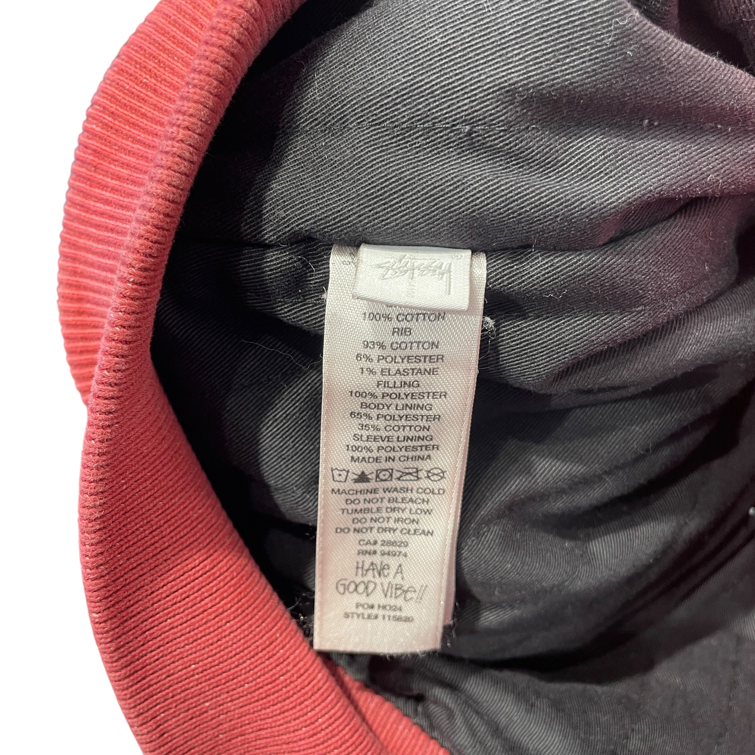 STUSSY/Baseball Jkt/S/Cotton/RED/GHOST LOGO VARSITY view 7
