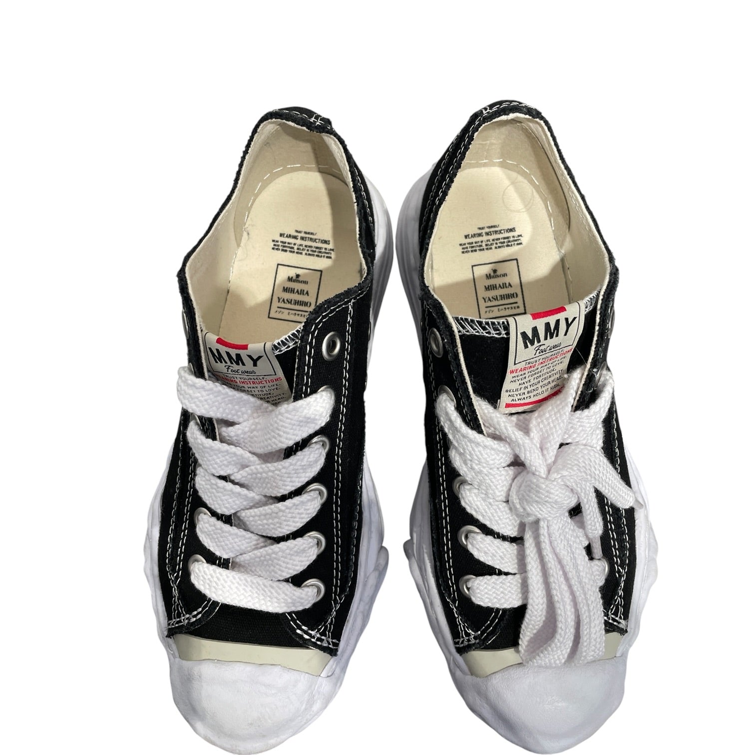 MIHARA YASUHIRO/Low-Sneakers/US 9/Cotton/BLK/Hank OG Sole Canvas Low view 3
