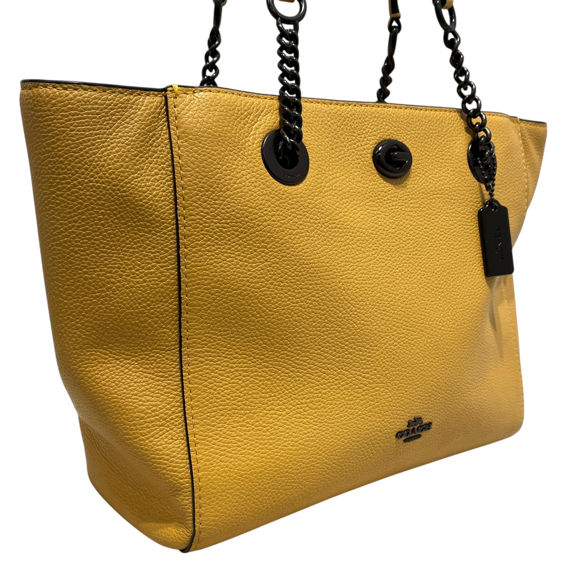 COACH/Hand Bag/Leather/YEL/LEATHER TOTE view 6
