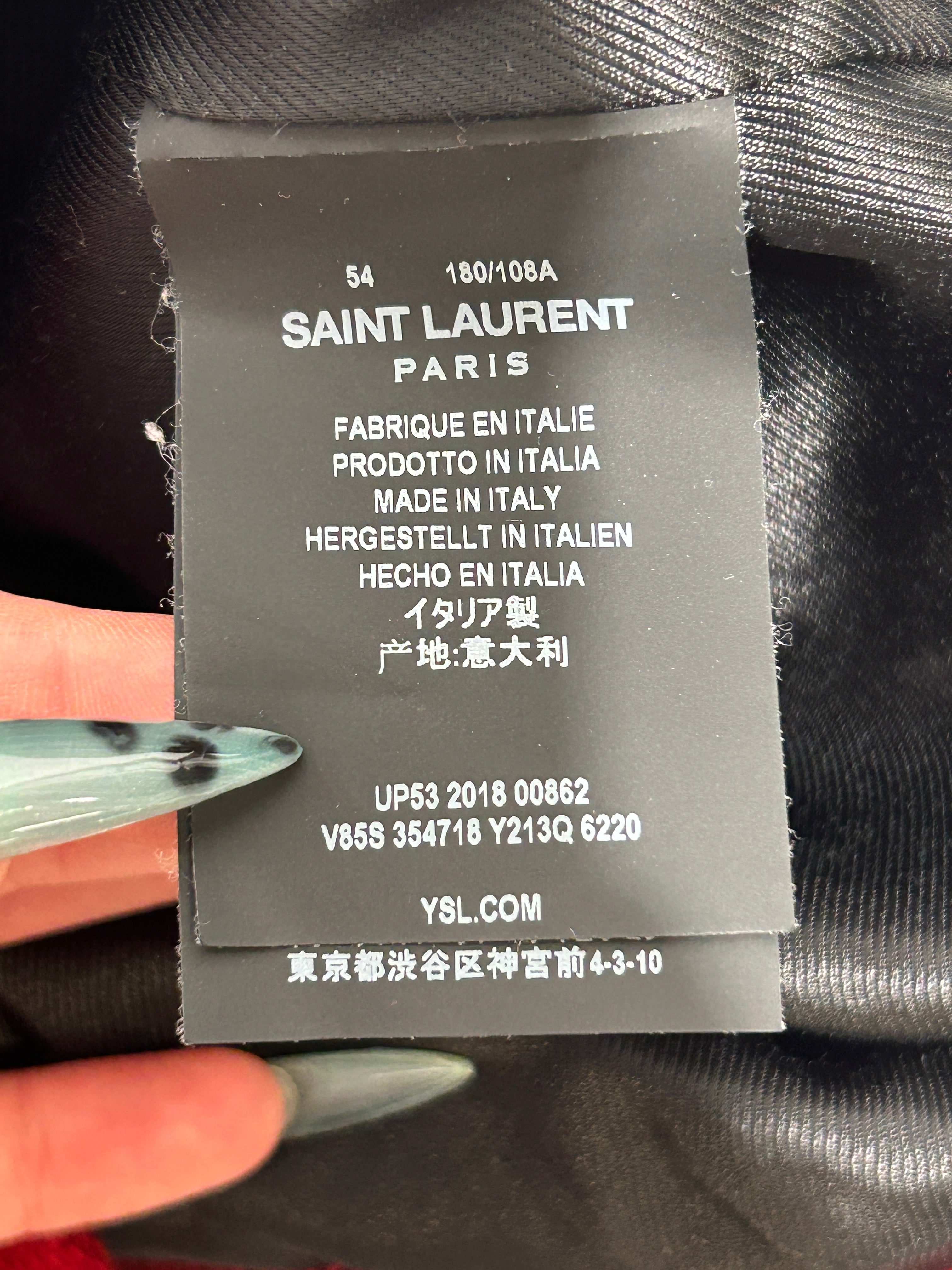 SAINT LAURENT/Jacket/54/Cotton/RED/VARSITY JKT view 4